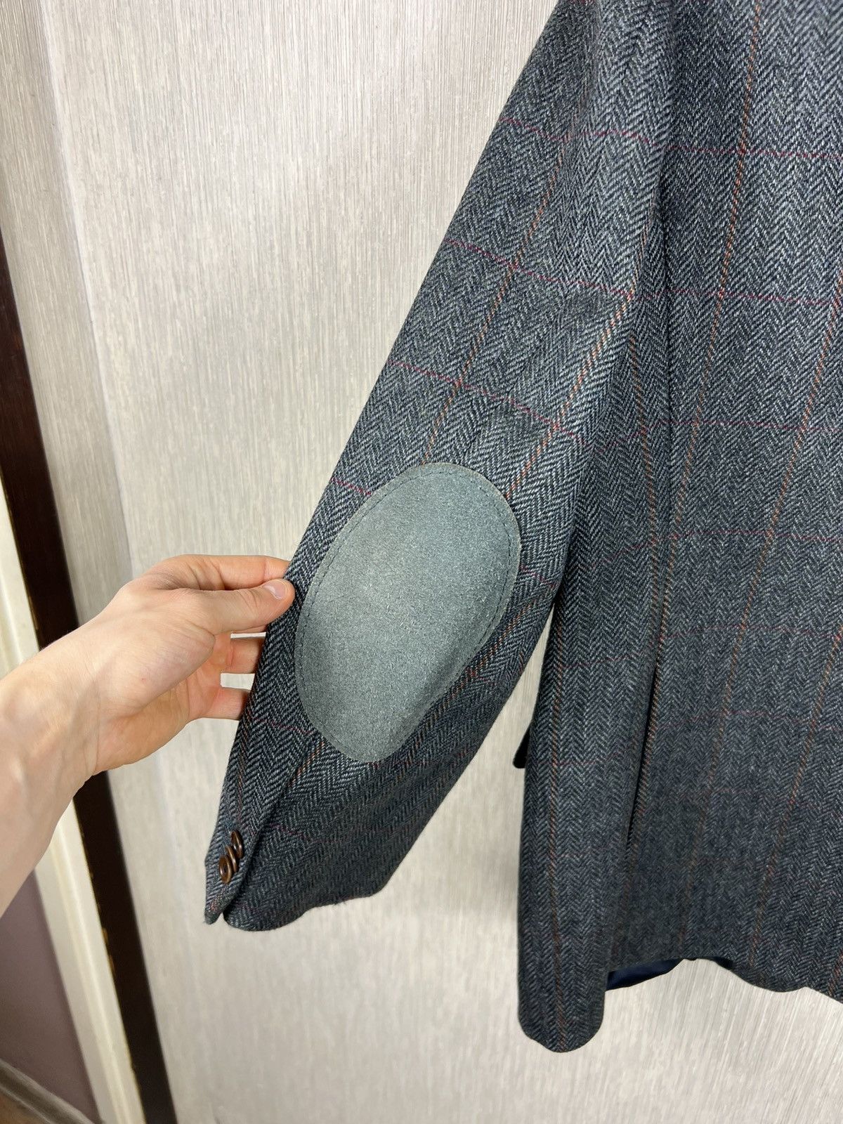 SCABAL Vintage 80s Scabal wool herringbone blazer jacket tweed Size US L / EU 52-54 / 3 - 17 Thumbnail