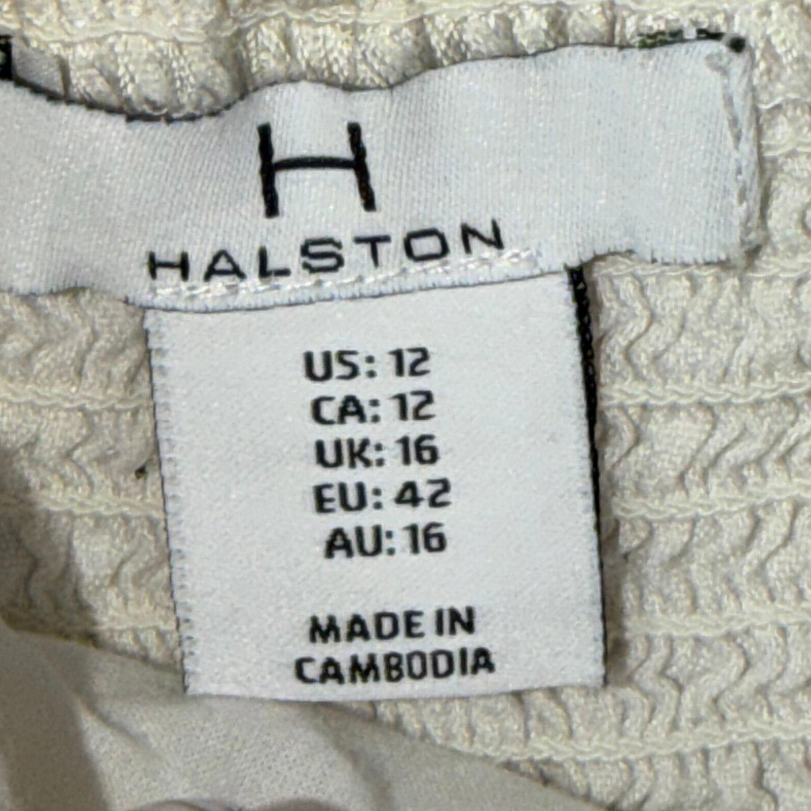 Halston III Halston Women's Linen Blend Spaghetti Strap Dress - Size 12 Size L / US 10 / IT 46 - 5 Thumbnail