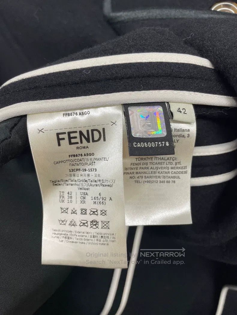 Fendi Fendi Leather Trim Cashmere Coat Size S / US 4 / IT 40 - 4 Thumbnail