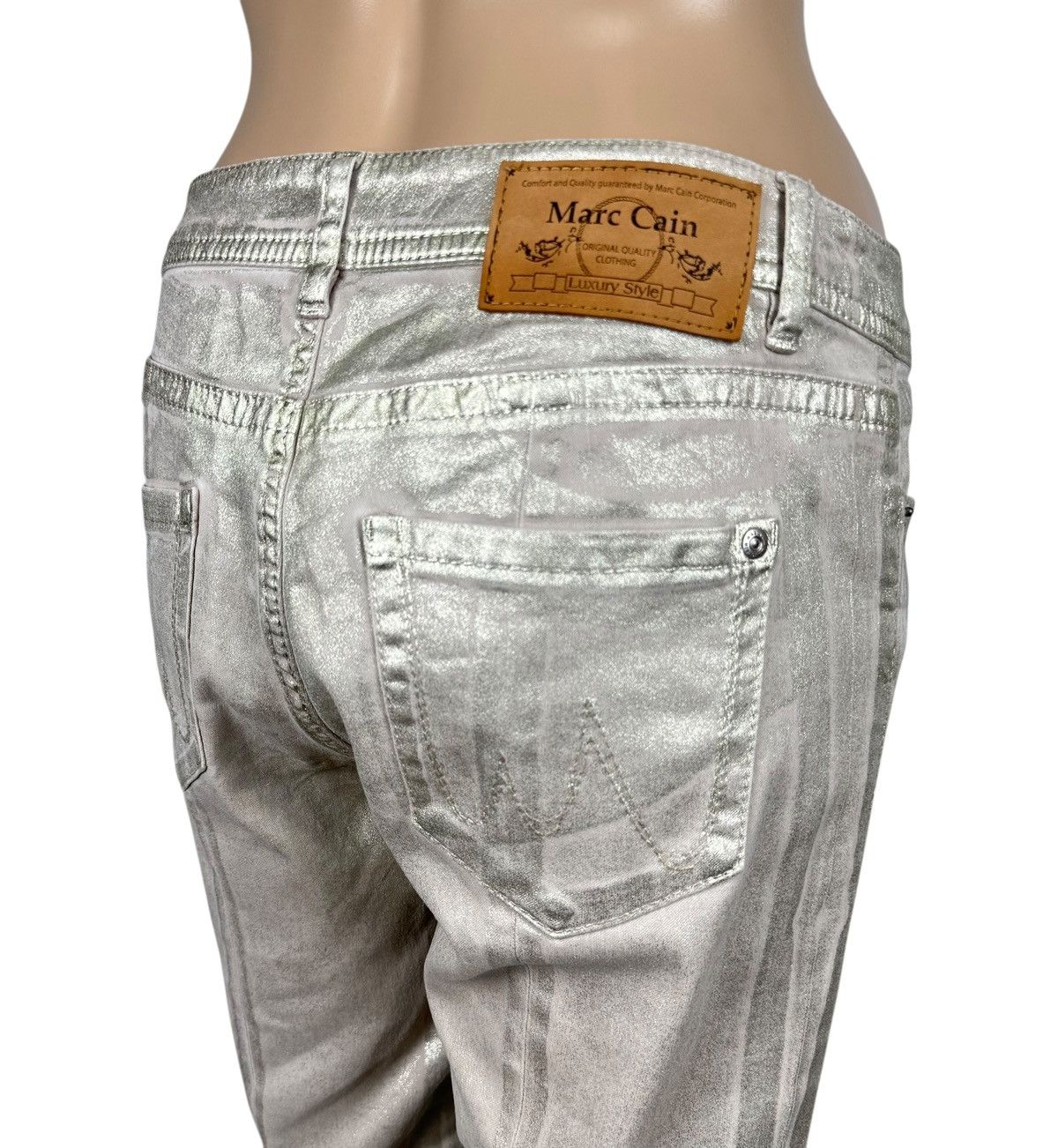 Other Marc Cain Waxed Glitter Slim Jeans size 3 Size 28" / US 6 / IT 42 - 8 Thumbnail