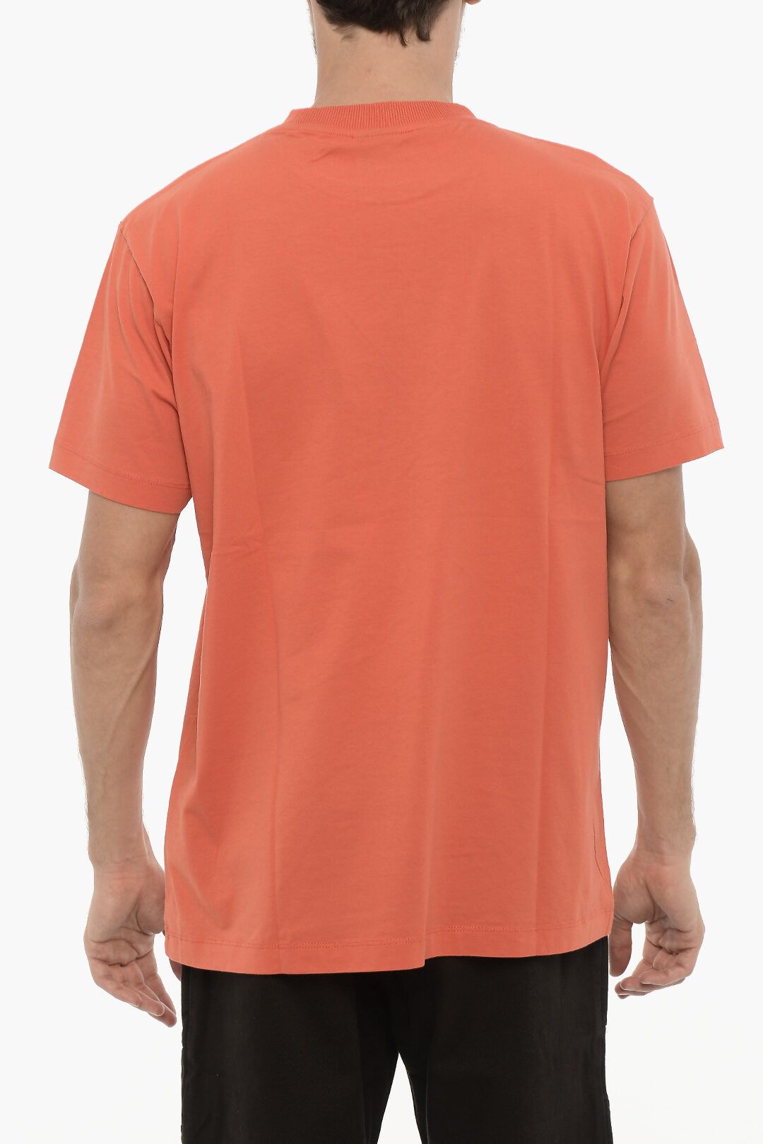 Marcelo Burlon og1mm0824 Crewneck T-Shirt in Orange Size US XXS / EU 40 - 2 Thumbnail
