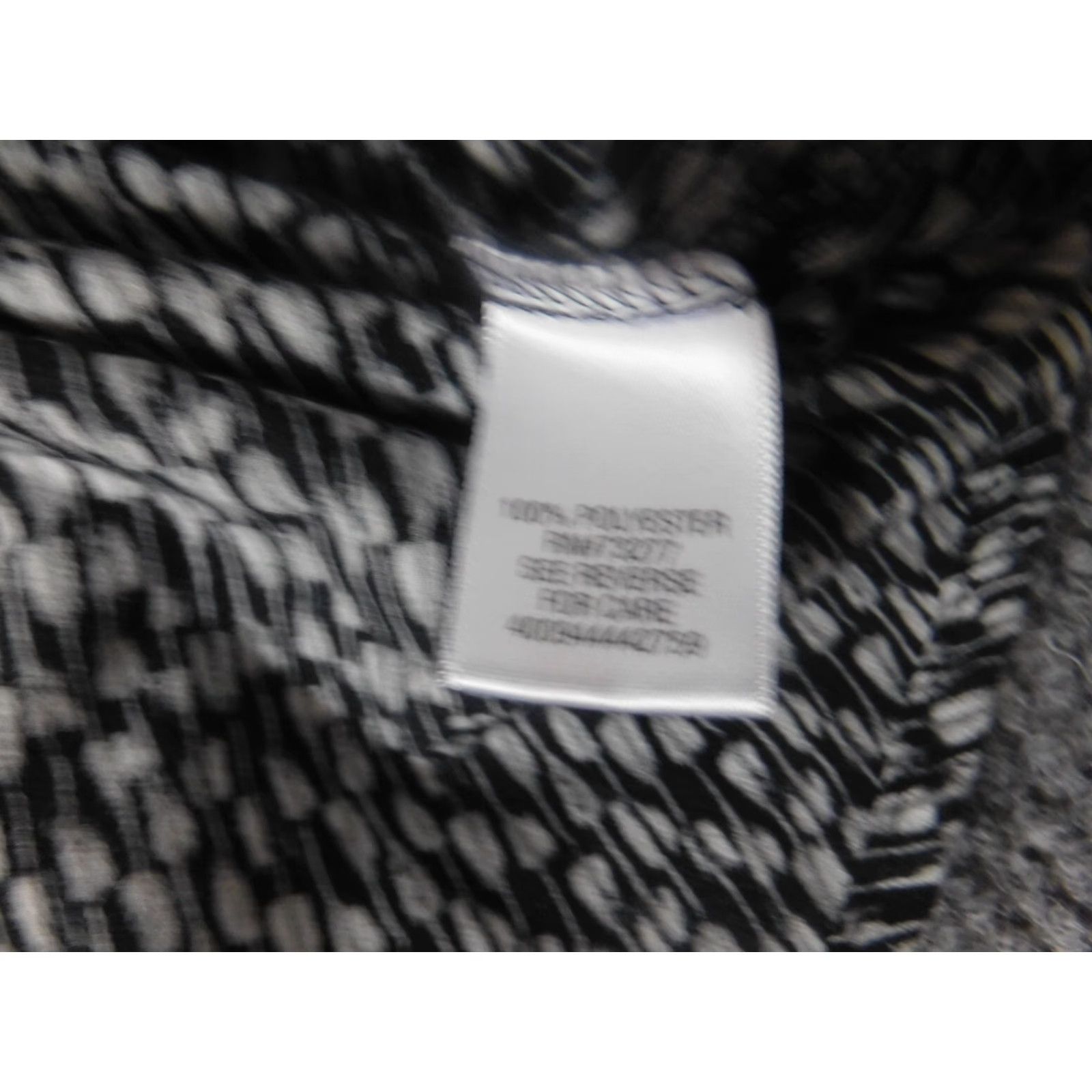 Apt. 9 Apt 9 Blouse Womens PM Petites Black Button Down Long Sleeve Collared Cotton Polyester Rayon Stretch Size M / US 6-8 / IT 42-44 - 6 Thumbnail