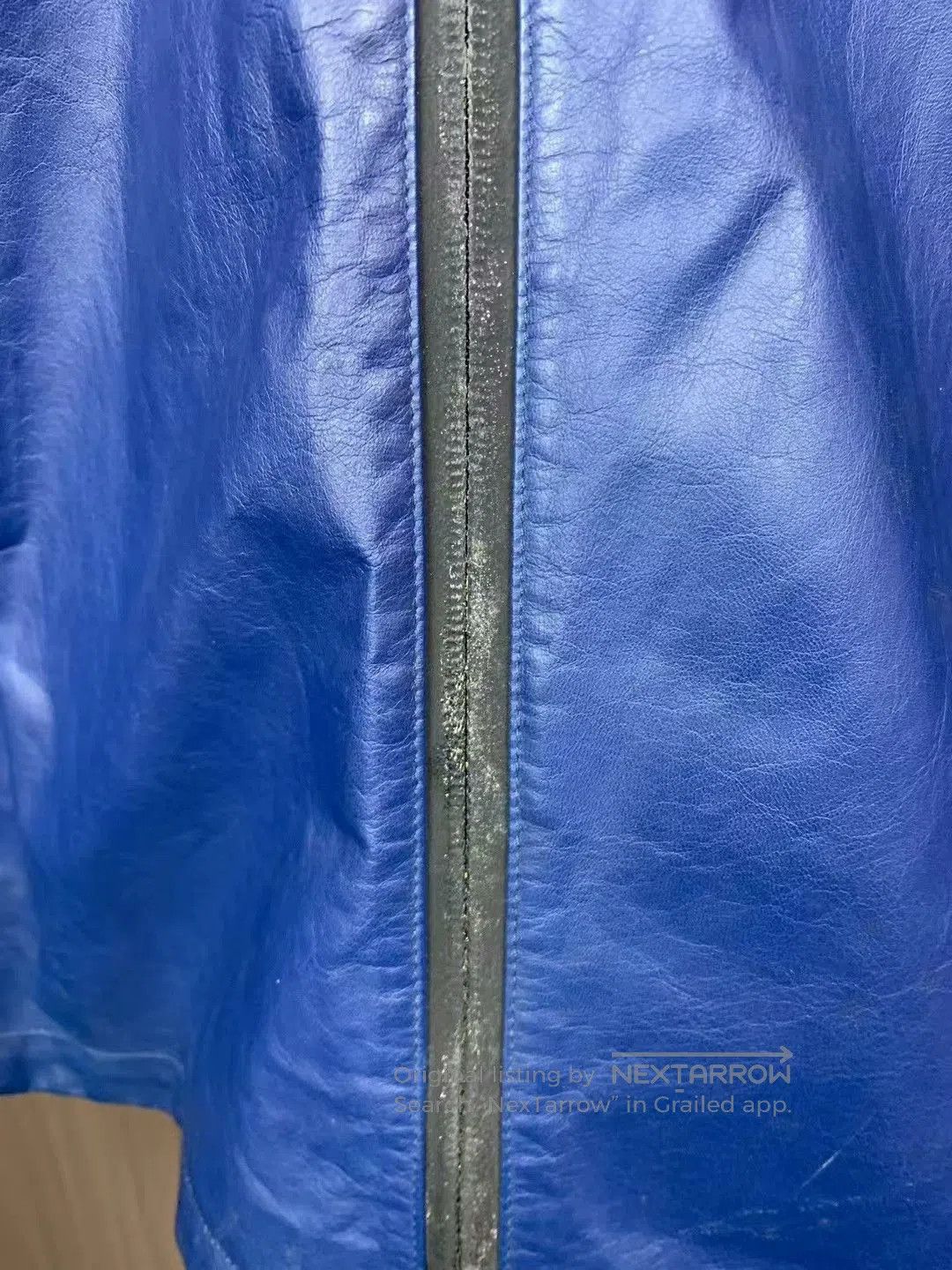 Gucci blue leather zip-up jacket by Gucci. Size US L / EU 52-54 / 3 - 5 Thumbnail