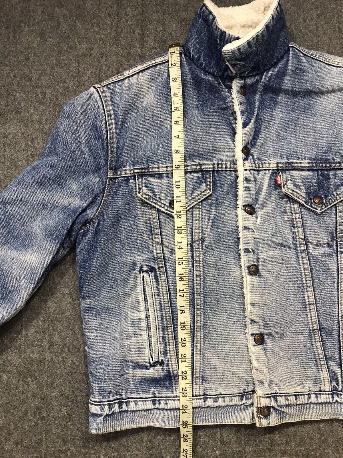 Levi's × Vintage Vintage Levi’s Jacket Sherpa Distressed Snap Button Size US L / EU 52-54 / 3 - 20 Thumbnail