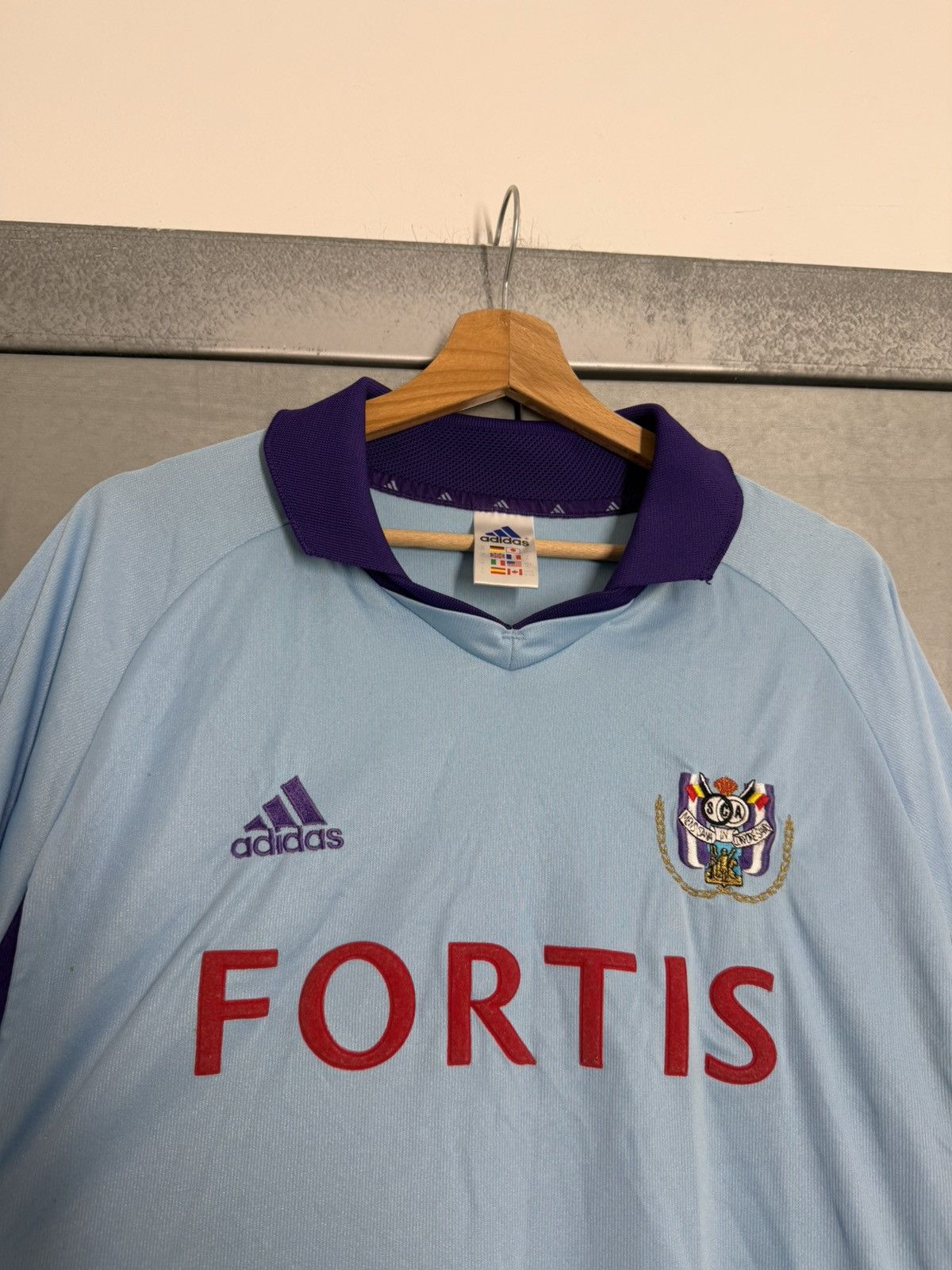 Adidas Vintage 2001/02 Adidas Anderlecht Fortis Away Soccer Jersey Size US XL / EU 56 / 4 - 5 Thumbnail