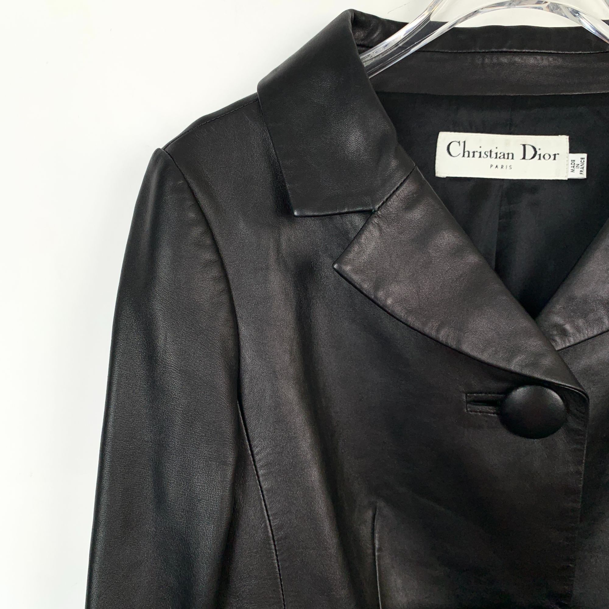 Dior Christian Dior Black Butterfly Embellished Collar Leather Ja Size XS / US 0-2 / IT 36-38 - 5 Thumbnail