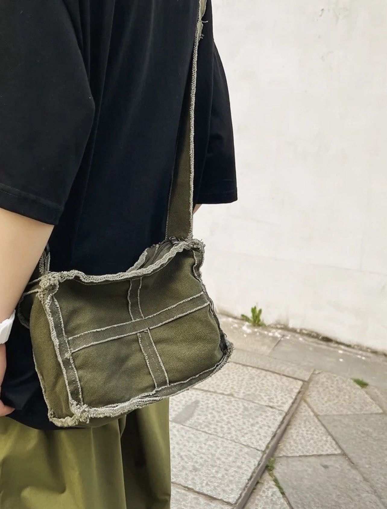 Japanese Brand × Vintage Canvas green shoulder bag Size ONE SIZE - 2 Thumbnail