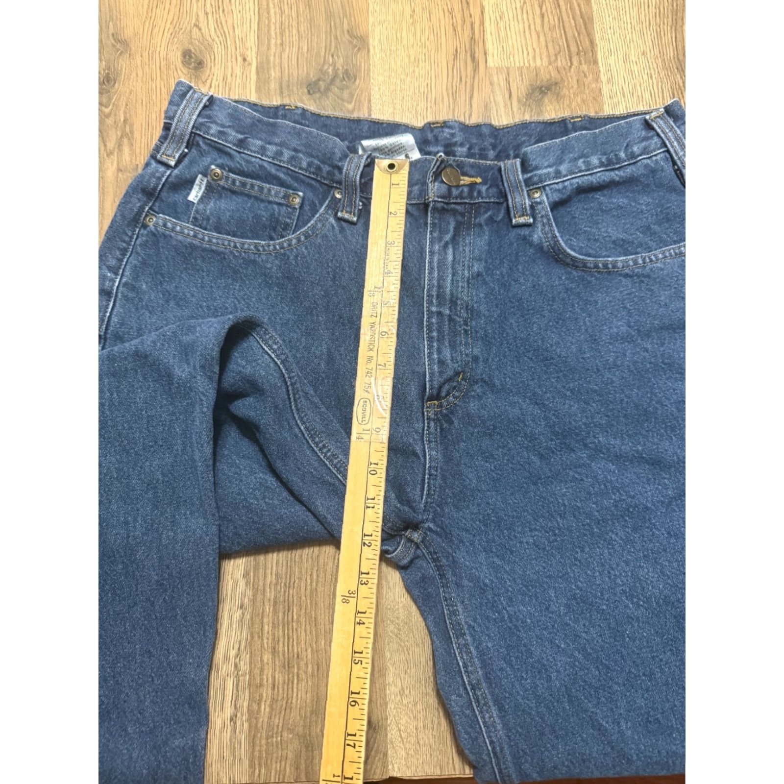 Carhartt Carhartt Jeans Men 36x32 Blue Denim Relaxed Fit Straight Leg 5-Pocket Design Vintage No (but avoid extra words) Size US 36 / EU 52 - 7 Thumbnail