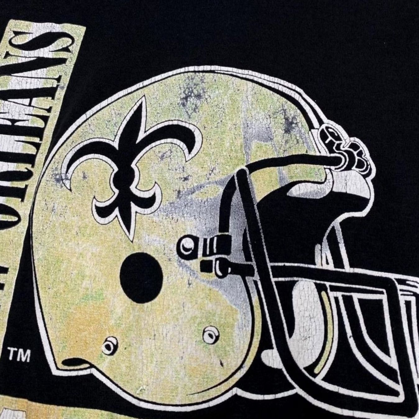 NFL VINTAGE Stedman NFL New Orleans Saints Football Graphic Single Stitch T-Shirt S XS Size US S / EU 44-46 / 1 - 4 Thumbnail