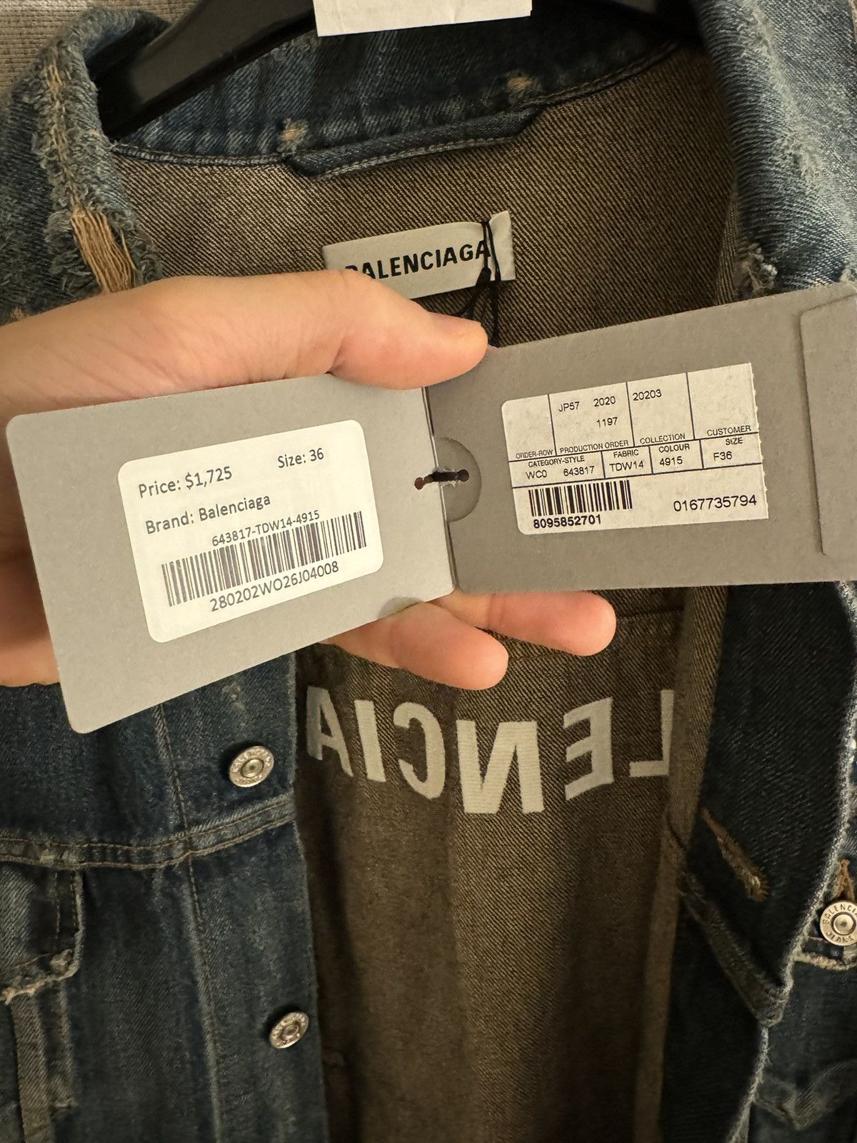 Balenciaga Balenciaga Denim Jacket Size US L / EU 52-54 / 3 - 4 Thumbnail