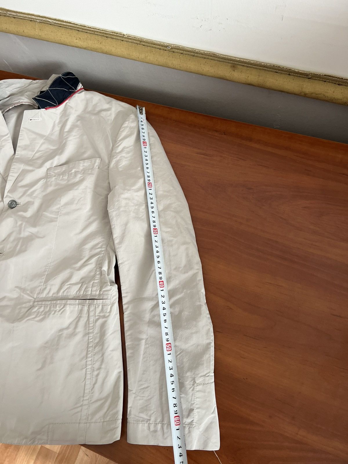 AQUARAMA AQUARAMA ITALIAN MADE NYLON BUTTON MENS SOLID BLAZER JACKET Size 50R - 17 Thumbnail