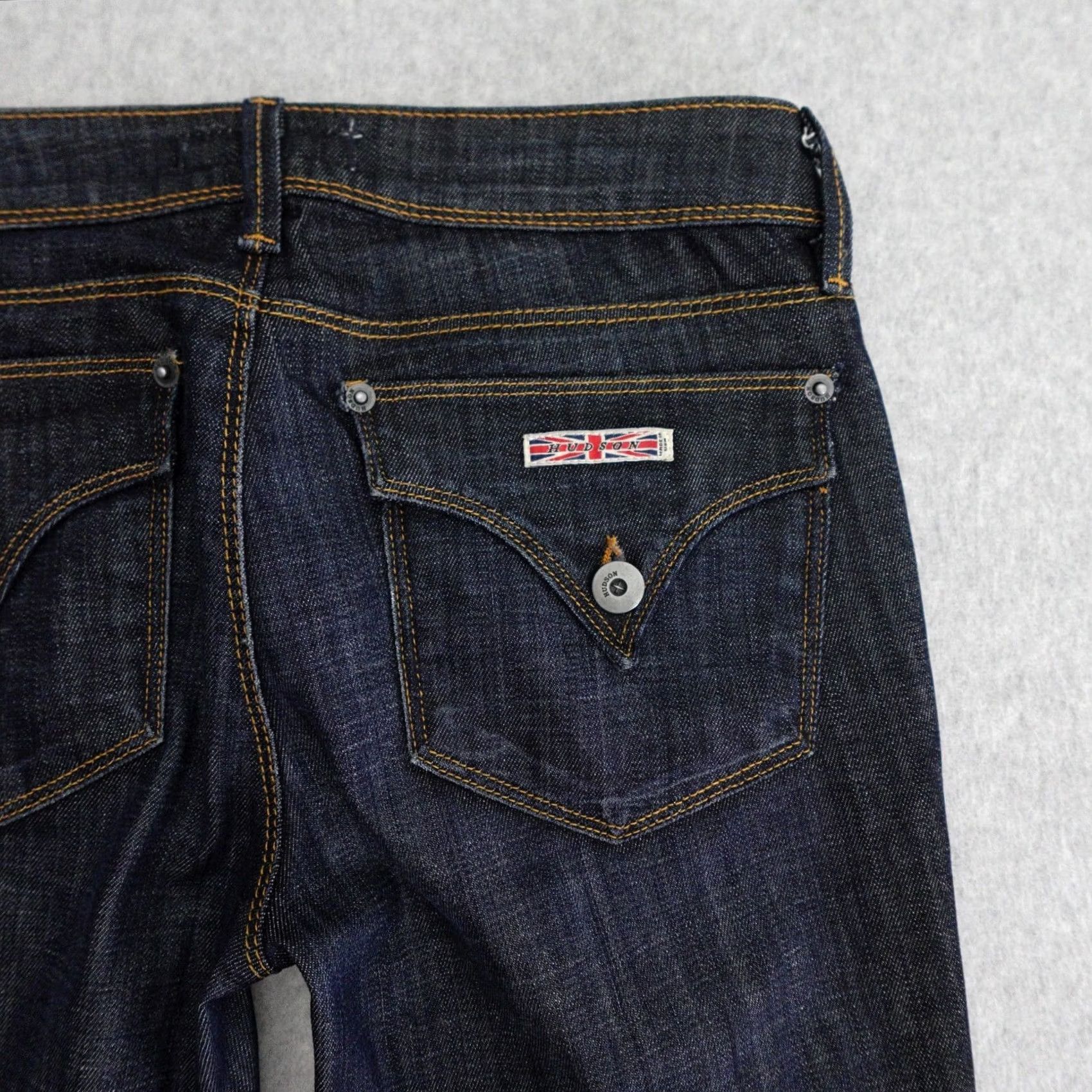 Hudson Hudson Jeans Skinny Denim Dark Wash 26 Women 26x28 Distressed Pockets USA 2000s Womens Jeans Size 26" / US 2 / IT 38 - 4 Thumbnail