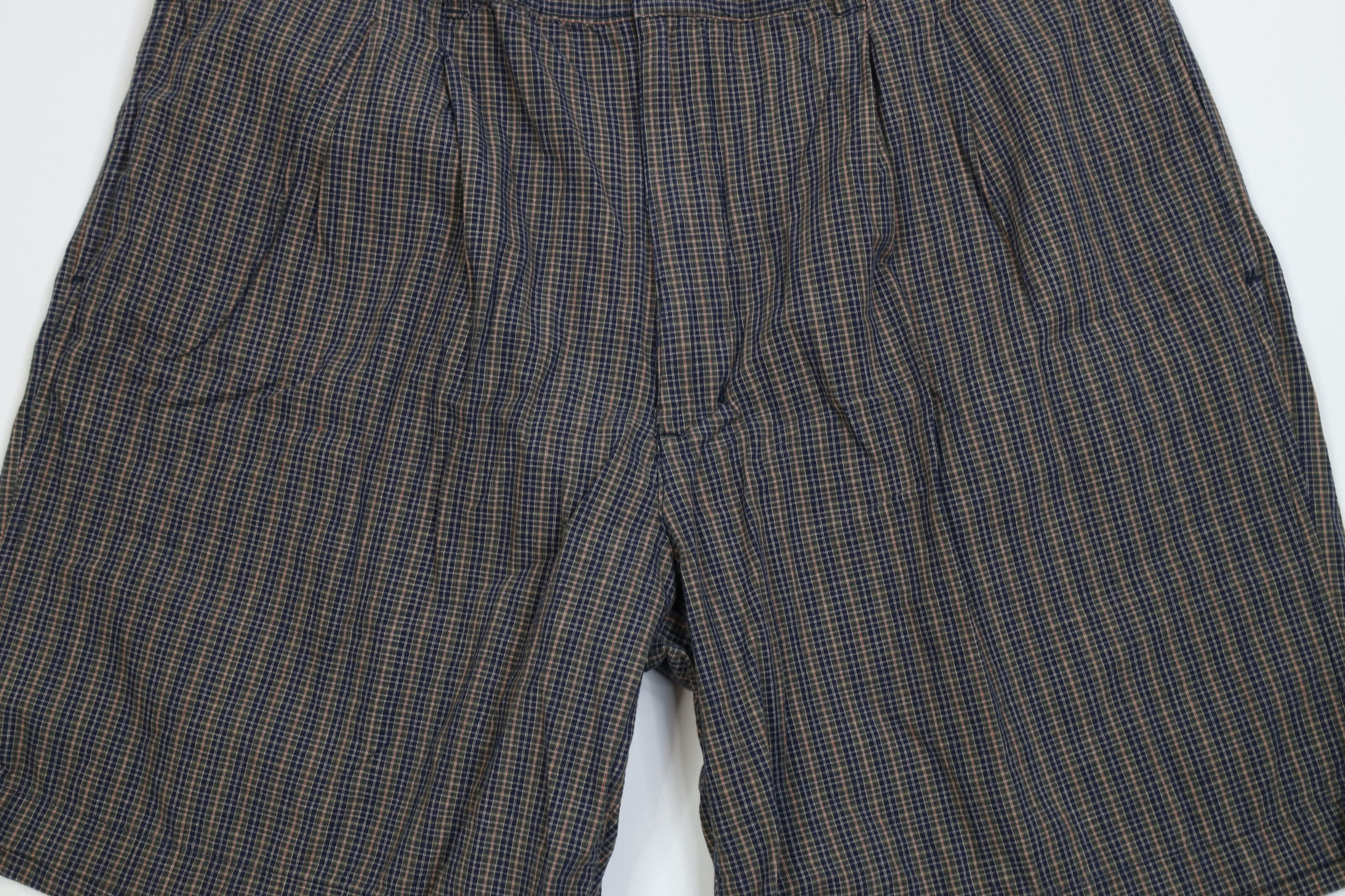 Vintage Vintage 90s Streetwear Chino Golf Shorts Plaid Cotton Size US 38 / EU 54 - 3 Thumbnail