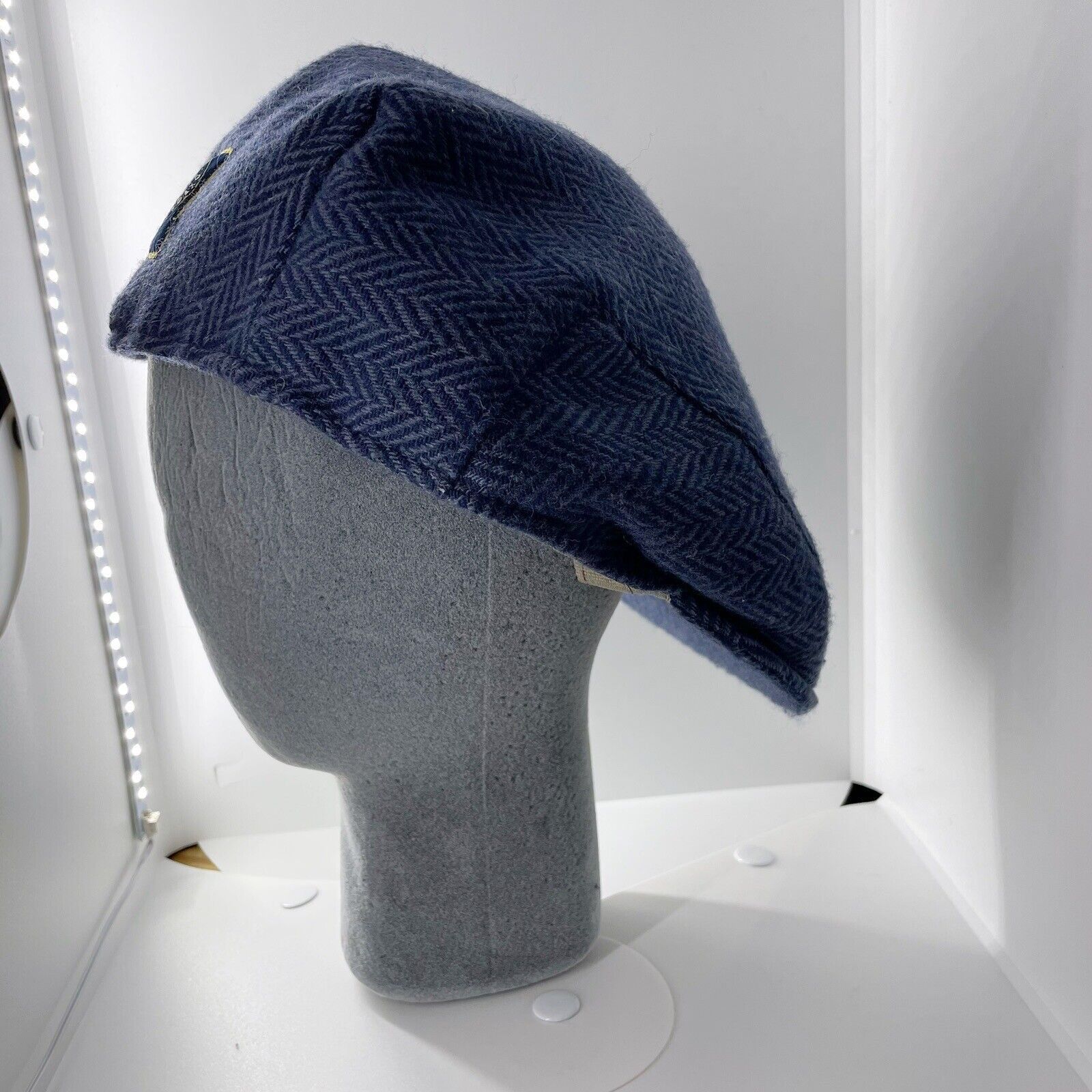 Vintage Oxford University Vtg Blue Wool Newsboy Flat Cap 7 1/2 61 UK Size ONE SIZE - 2 Thumbnail