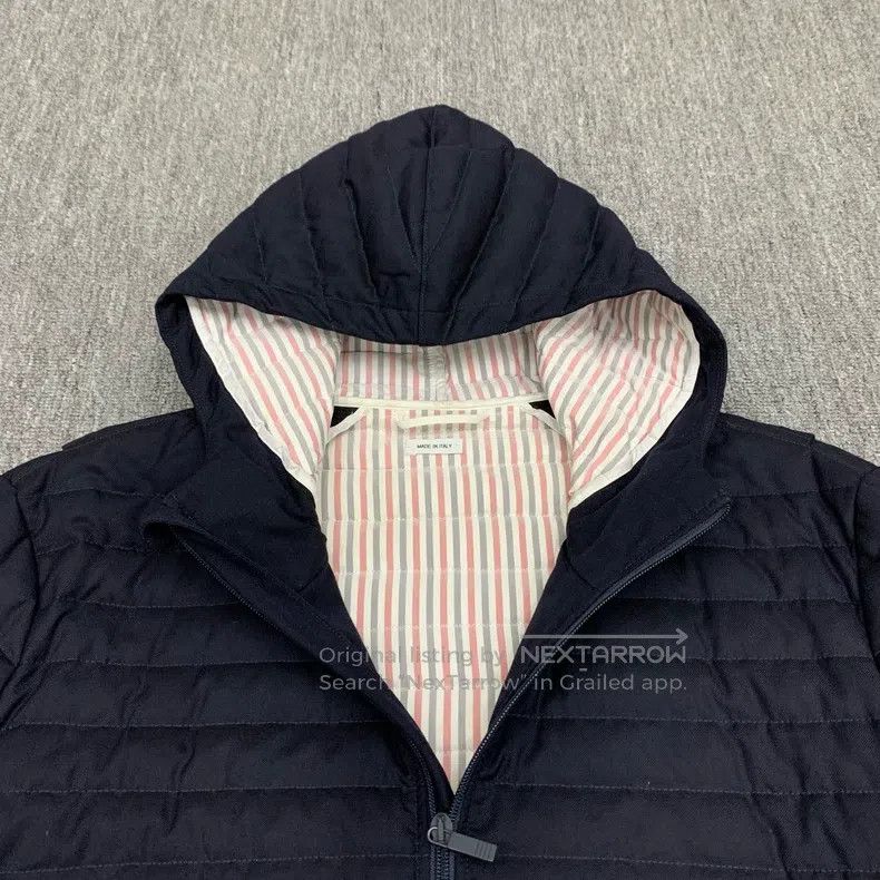 Thom Browne Thom Browne Blue four-stripe down jacket Size US XXL / EU 58 / 5 - 9 Thumbnail