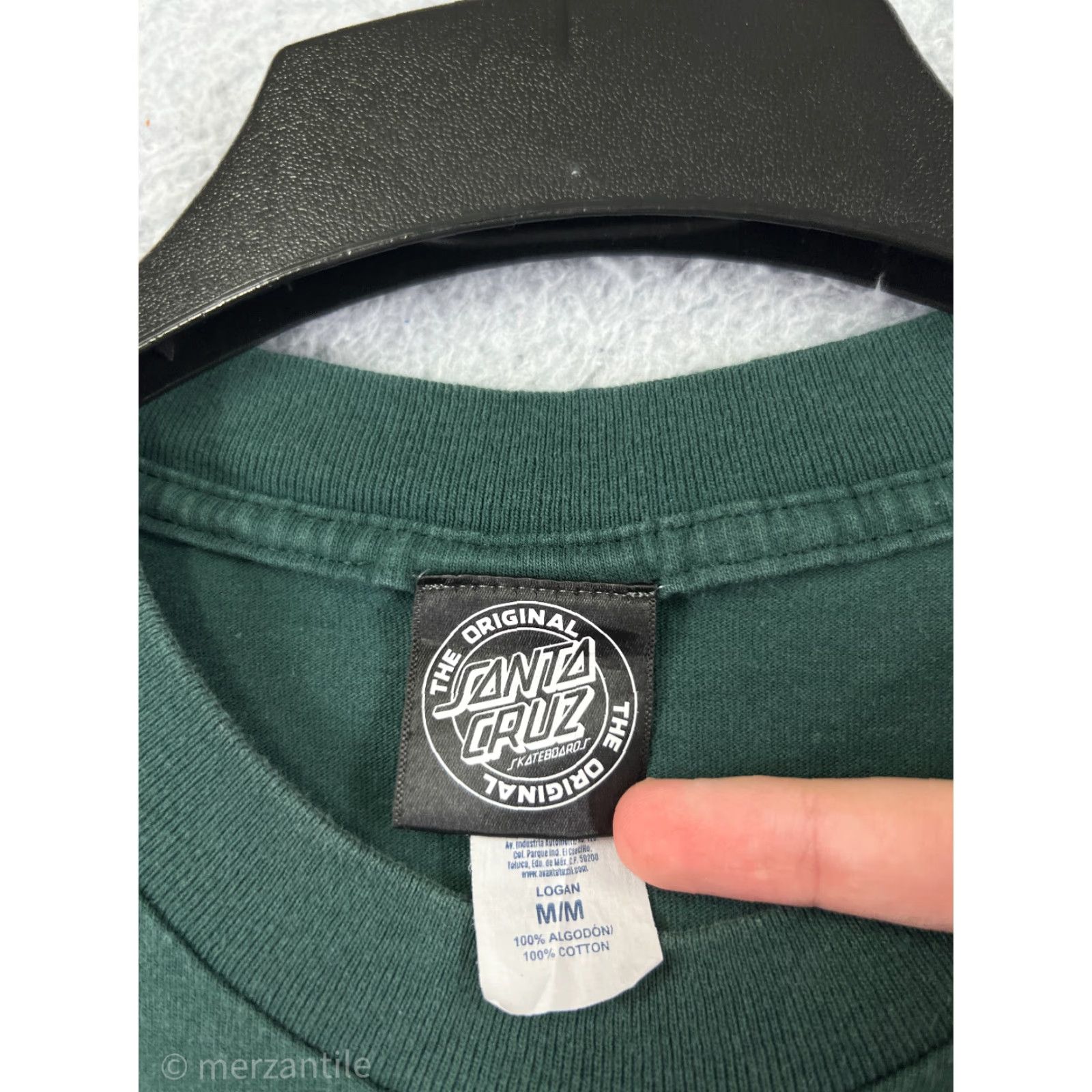 Vintage Santa Cruz Shirt Mens Medium Green Crew Neck Logo 100% Cotton T-Shirt California 90s Boys Mens Size US M / EU 48-50 / 2 - 3 Thumbnail