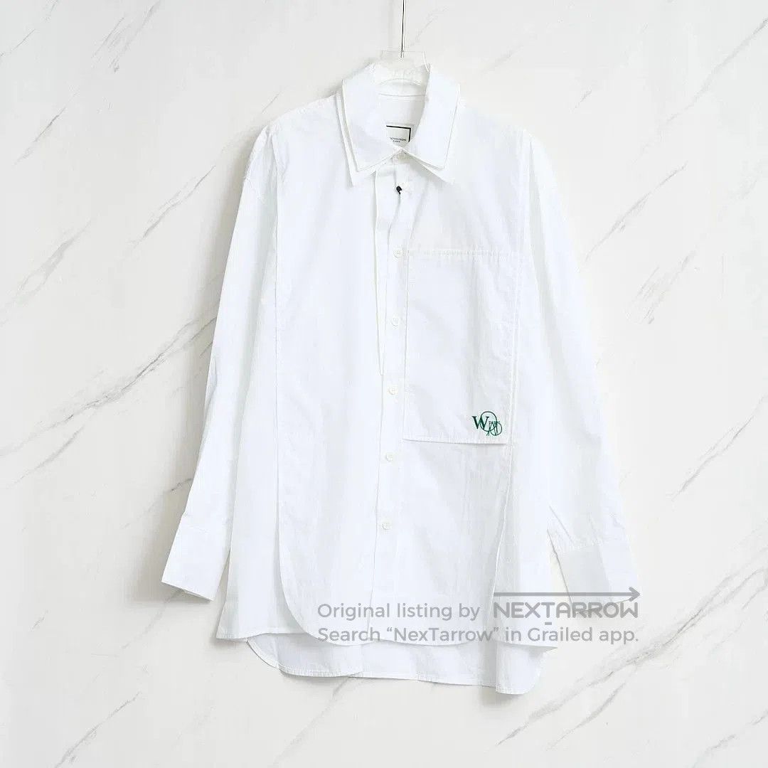 Wooyoungmi WOOYOUNGMI Men's Logo Embroidered Shirt. Size US M / EU 48-50 / 2 - 1 Thumbnail
