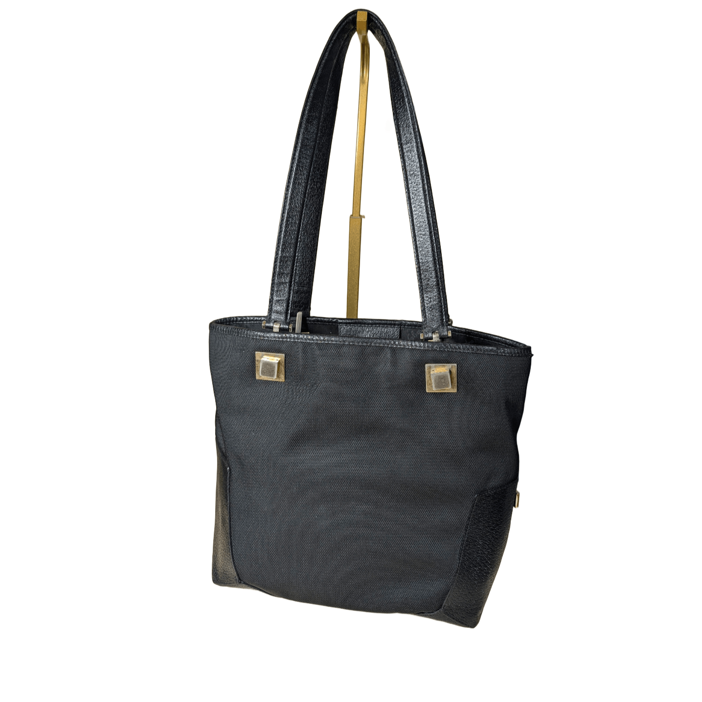 Salvatore Ferragamo B-21 1986 shoulder tote black nylon leather Size ONE SIZE - 1 Thumbnail