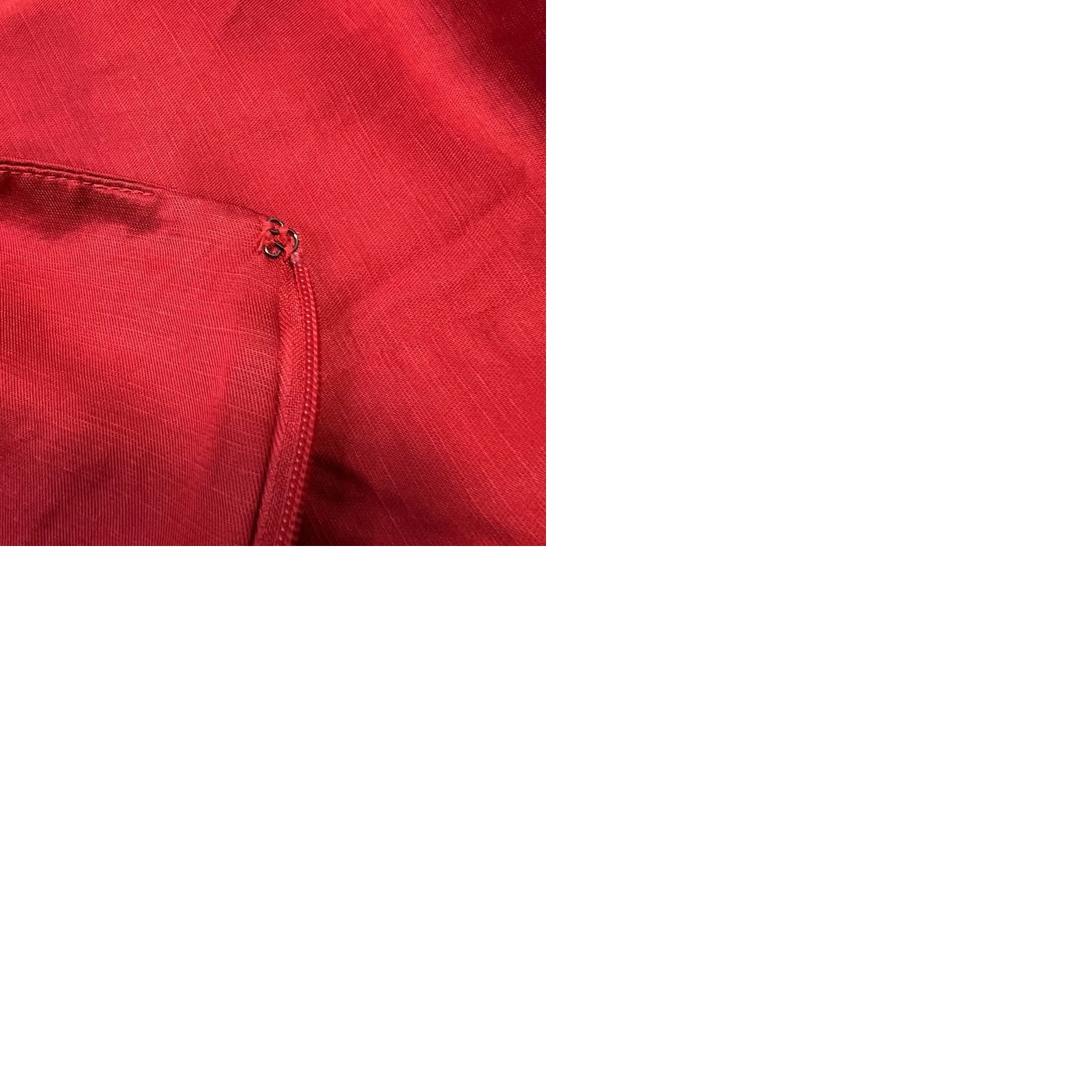 Ralph Lauren Ralph Lauren Womens Blouse Red Satin Shantung 3/4 Sleeve V-Neck Hook & Eye Size 14 Regular Linen Polyester Viscose Lined Casual Vintage No Size XL / US 12-14 / IT 48-50 - 10 Thumbnail