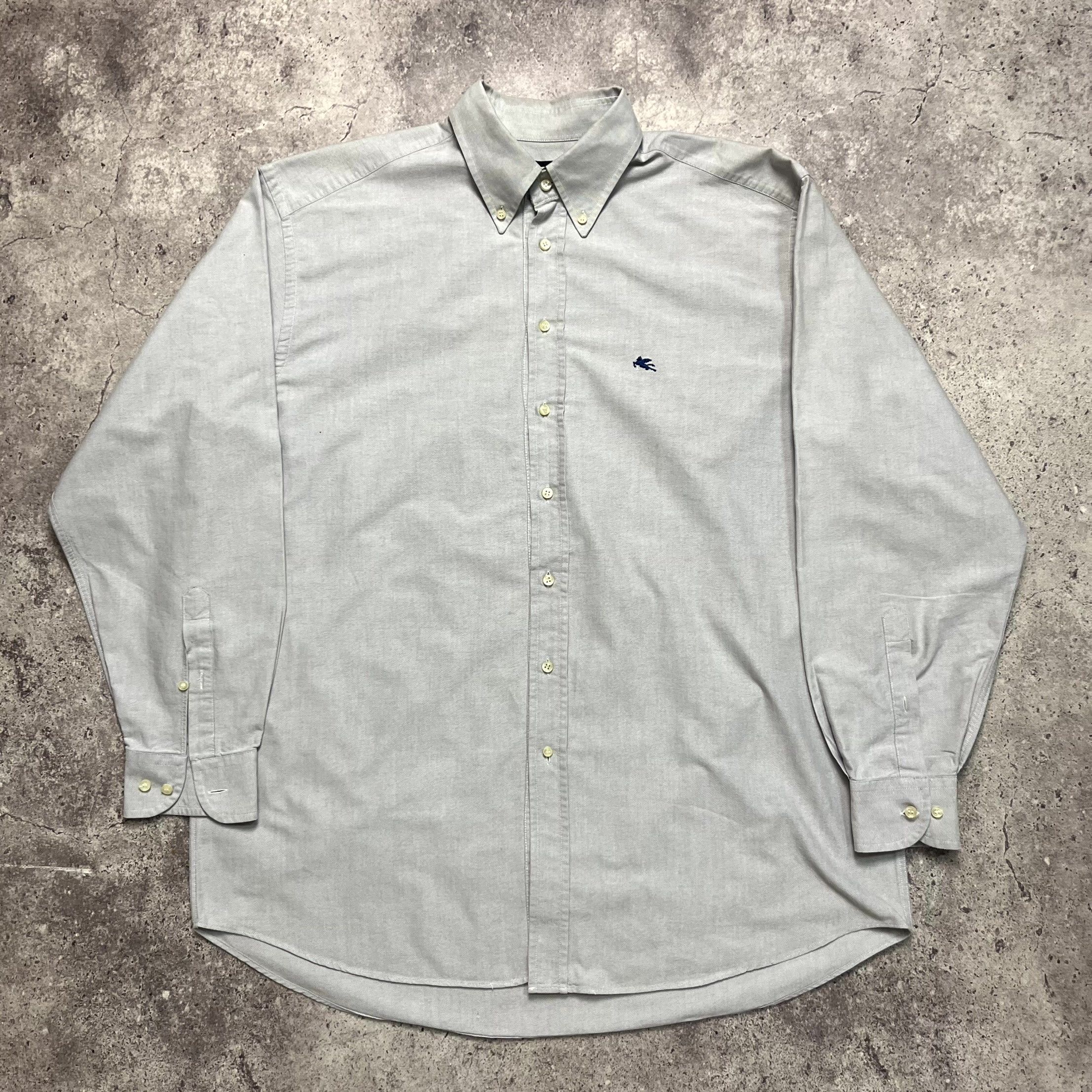 Etro ETRO Button Down Mens Long Sleeve Gray Shirt Size XL Size US XL / EU 56 / 4 - 1 Thumbnail