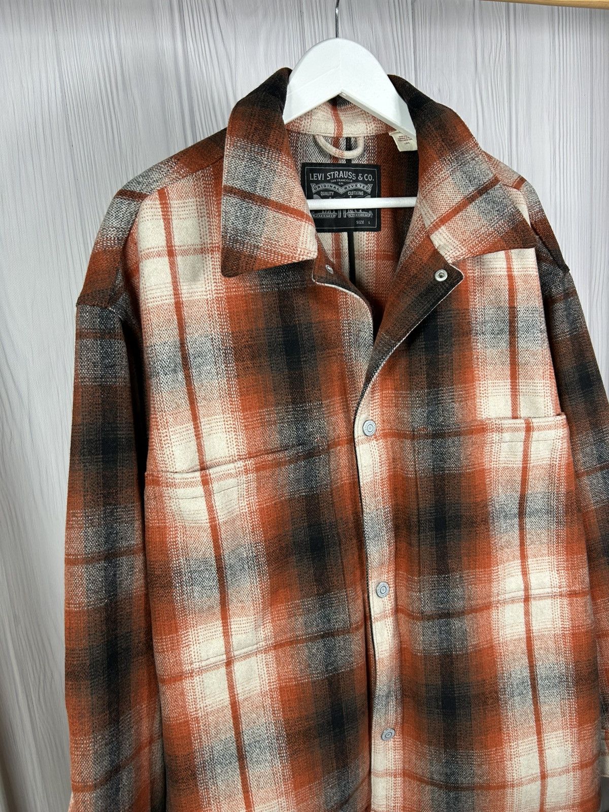 Levi's Levi’s Portola Chore Coat Wool Blend Plaid Flannel Snap Size US L / EU 52-54 / 3 - 3 Thumbnail