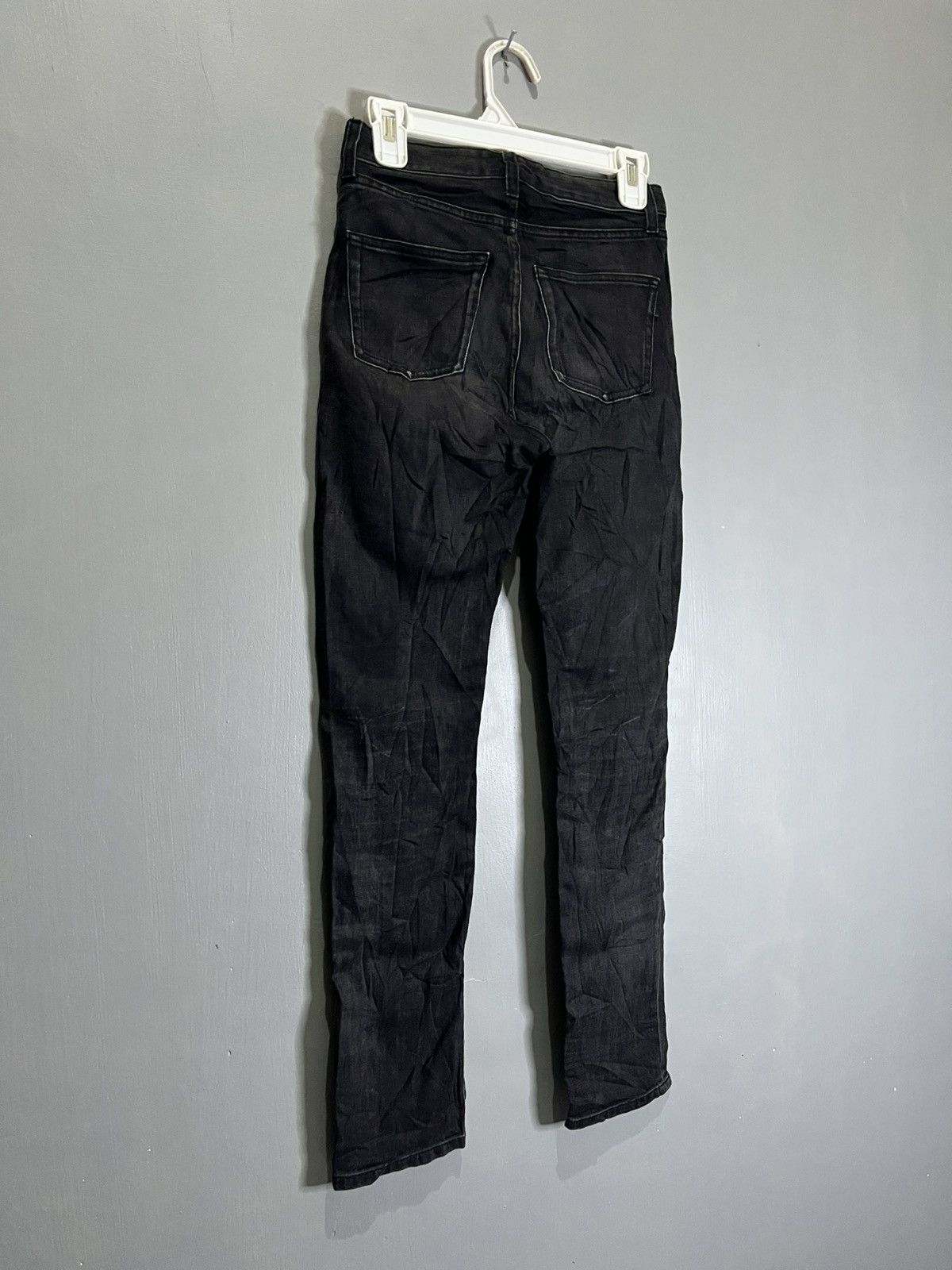 Saint Laurent Paris Black Raw Skinny Jeans Size 24" / US 00 / IT 34 - 5 Thumbnail
