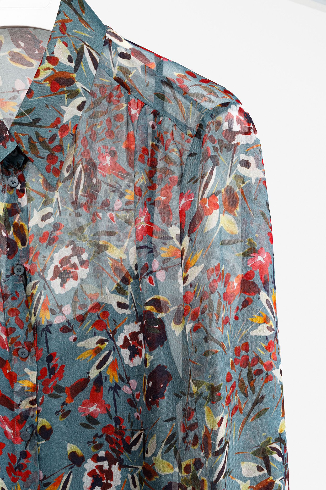 Luisa Cerano Luisa Cerano AW/21 Silk Floral Print Blouse Size L / US 10 / IT 46 - 5 Thumbnail