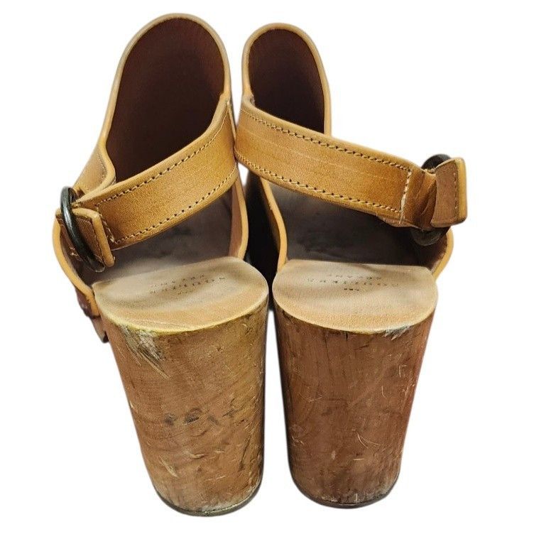 Sezane Sezane Dakota High Terracotta Wooden Buckle Chunky Platform Size US 7.5 / IT 37.5 - 7 Thumbnail