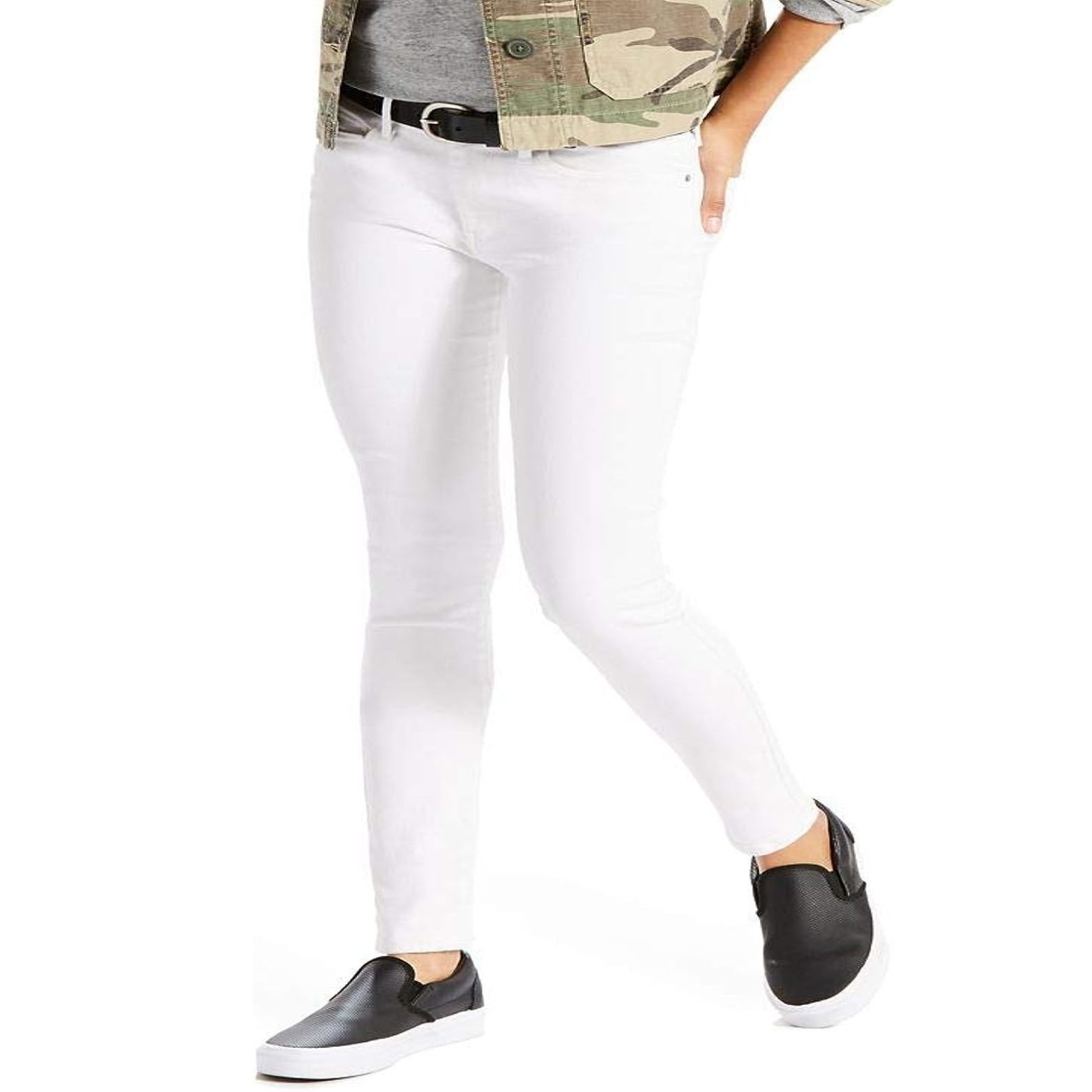 Levi's Levi's 711 Women's White Denim Skinny Jeans Size 24 Size 24" / US 00 / IT 34 - 1 Thumbnail