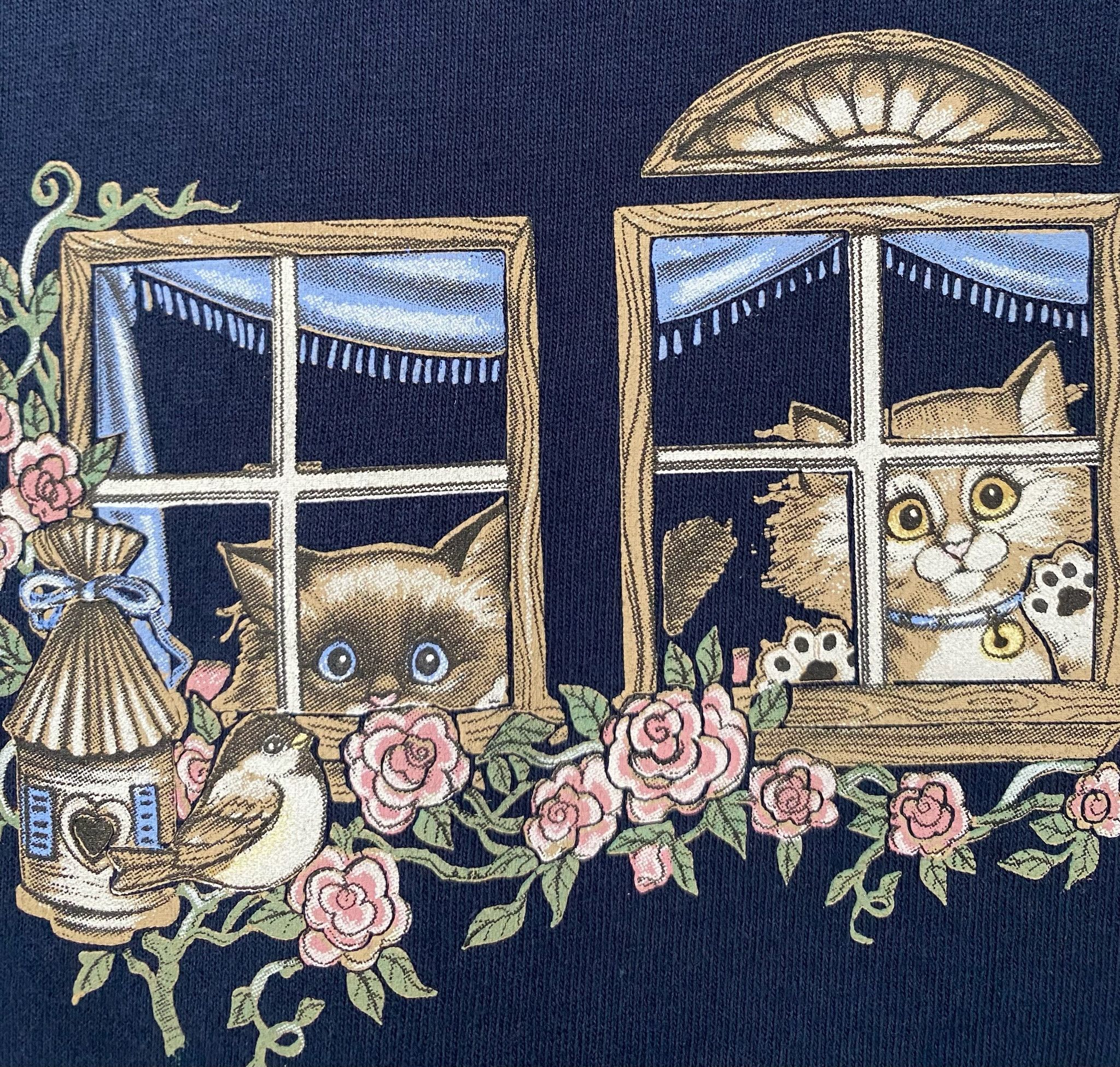 Other 90’s Morning Sun Cat Kitten Birds T-shirt Large Size L / US 10 / IT 46 - 3 Thumbnail