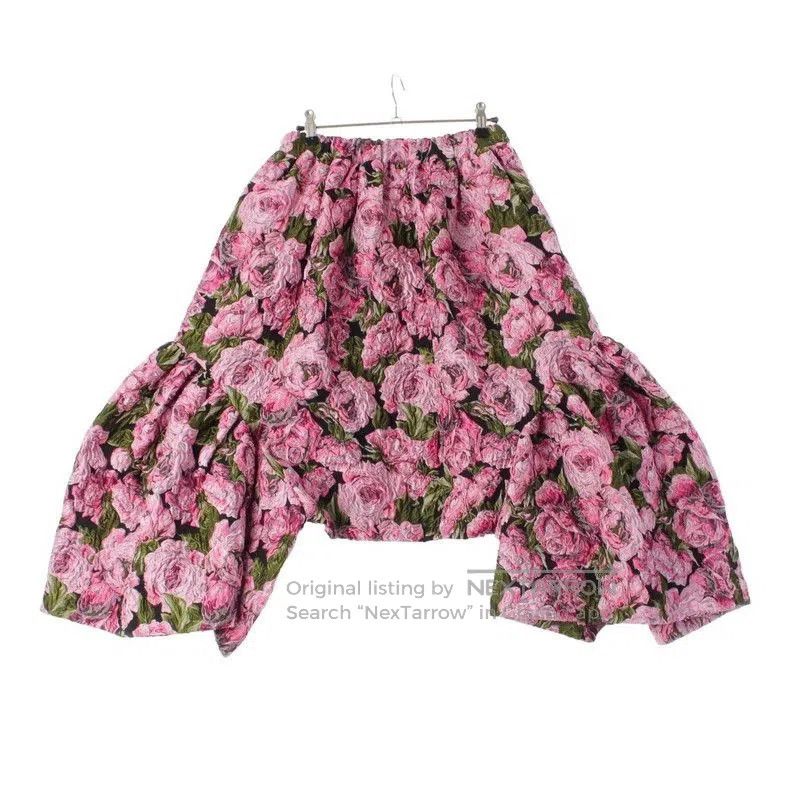 Comme des Garcons COMME des GARCONS Pink Floral Vintage Skirt. Size US 26 / EU 42 - 1 Thumbnail