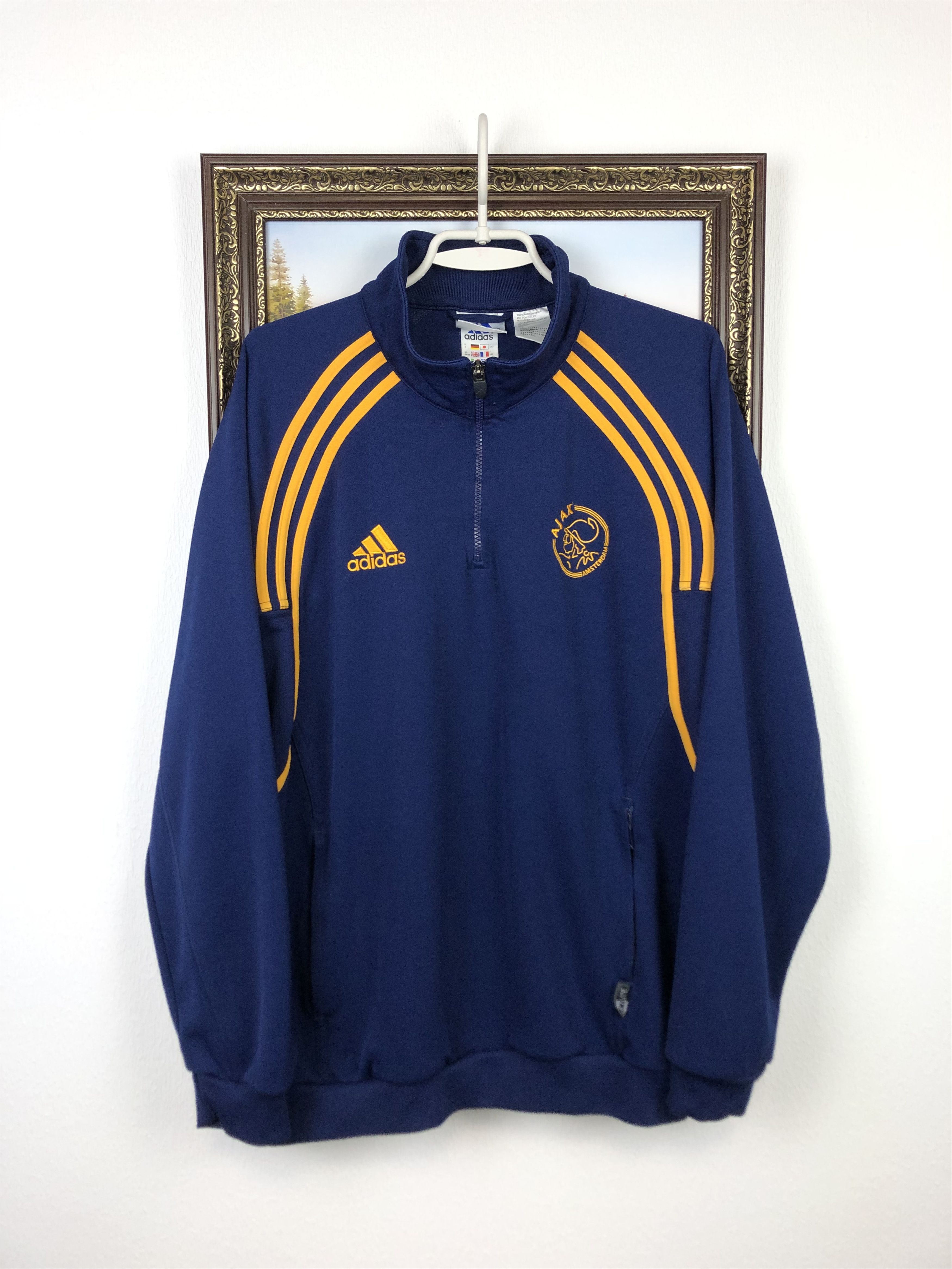 Adidas Vintage Ajax Amsterdam Football Sweatshirt Soccer Jacket Size US L / EU 52-54 / 3 - 1 Thumbnail