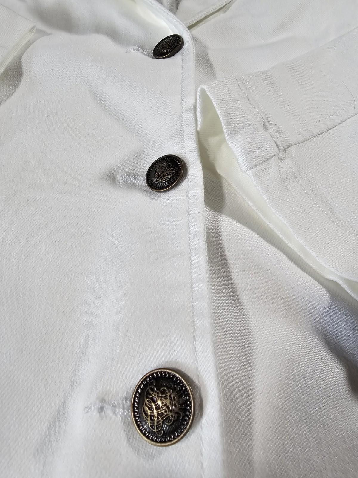 Blair Blair Women's 3 Button Blazer White Size L / US 10 / IT 46 - 2 Thumbnail