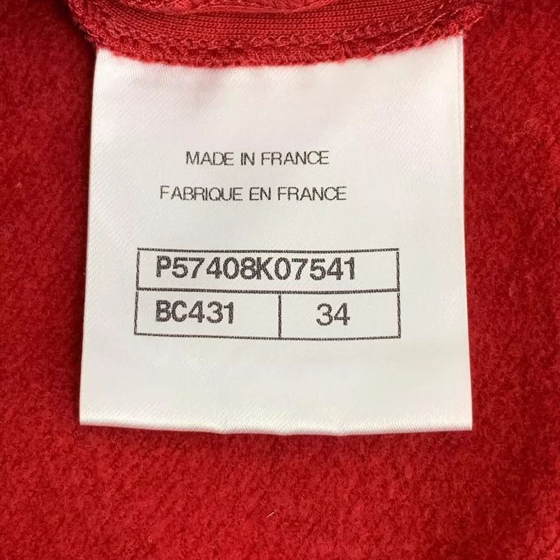 Chanel Red Chanel Graphic Cotton Long Sleeve Sweatshirt -2505 Size US XXS / EU 40 - 7 Thumbnail