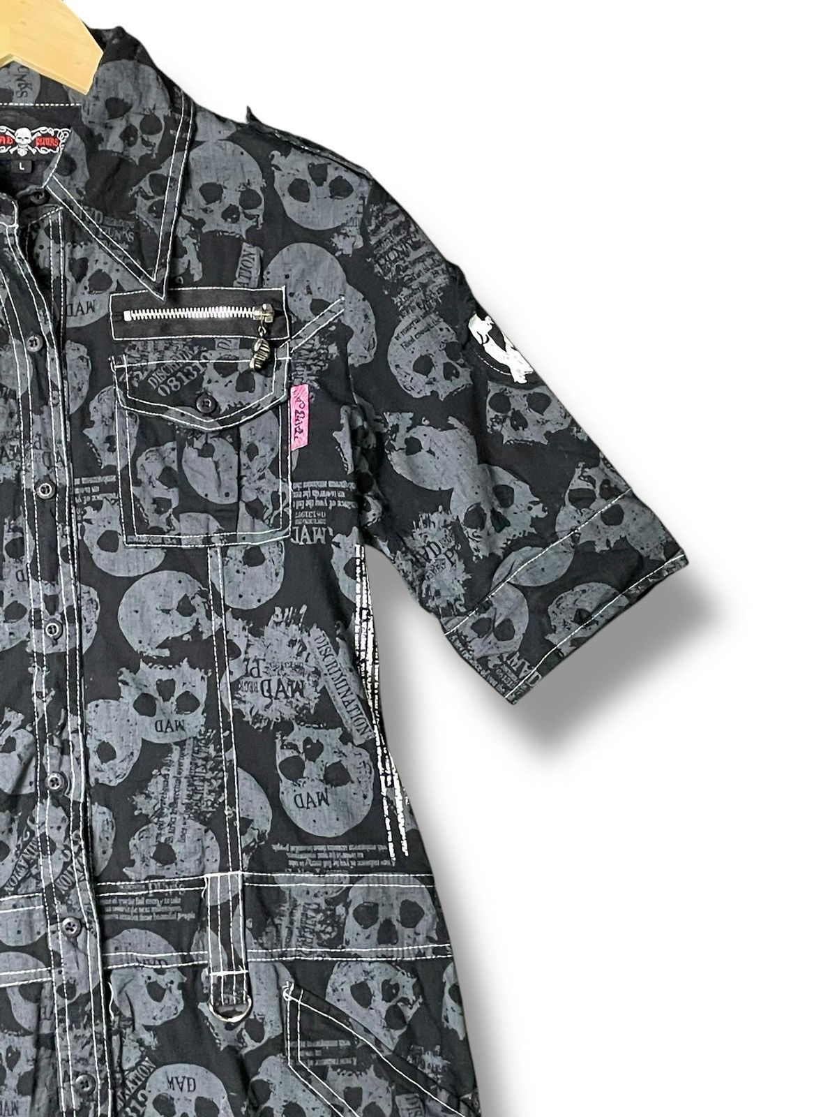 If Six Was Nine × Japanese Brand × Le Grande Bleu (L.G.B.) Vintage Mad Punks Button Ups Shirts (49) Size US L / EU 52-54 / 3 - 4 Thumbnail