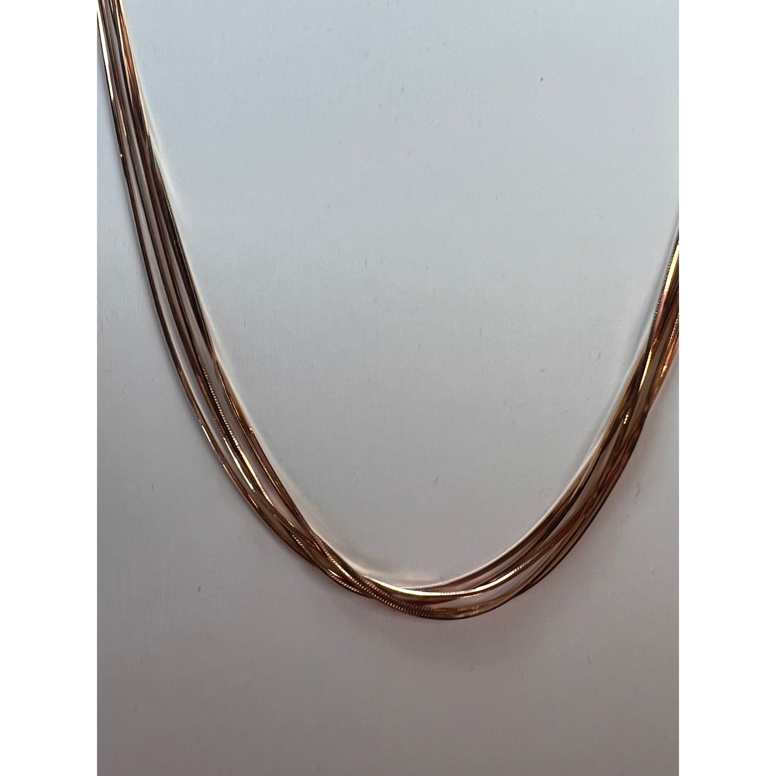 Other NEW Italian rose gold over 925 multi row chain necklace Size ONE SIZE - 11 Thumbnail