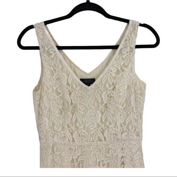 Elie Tahari Tahari Cottagecore Dress Sz 6P Cream Lace Ribbon Full Coquet Size M / US 6-8 / IT 42-44 - 3 Thumbnail
