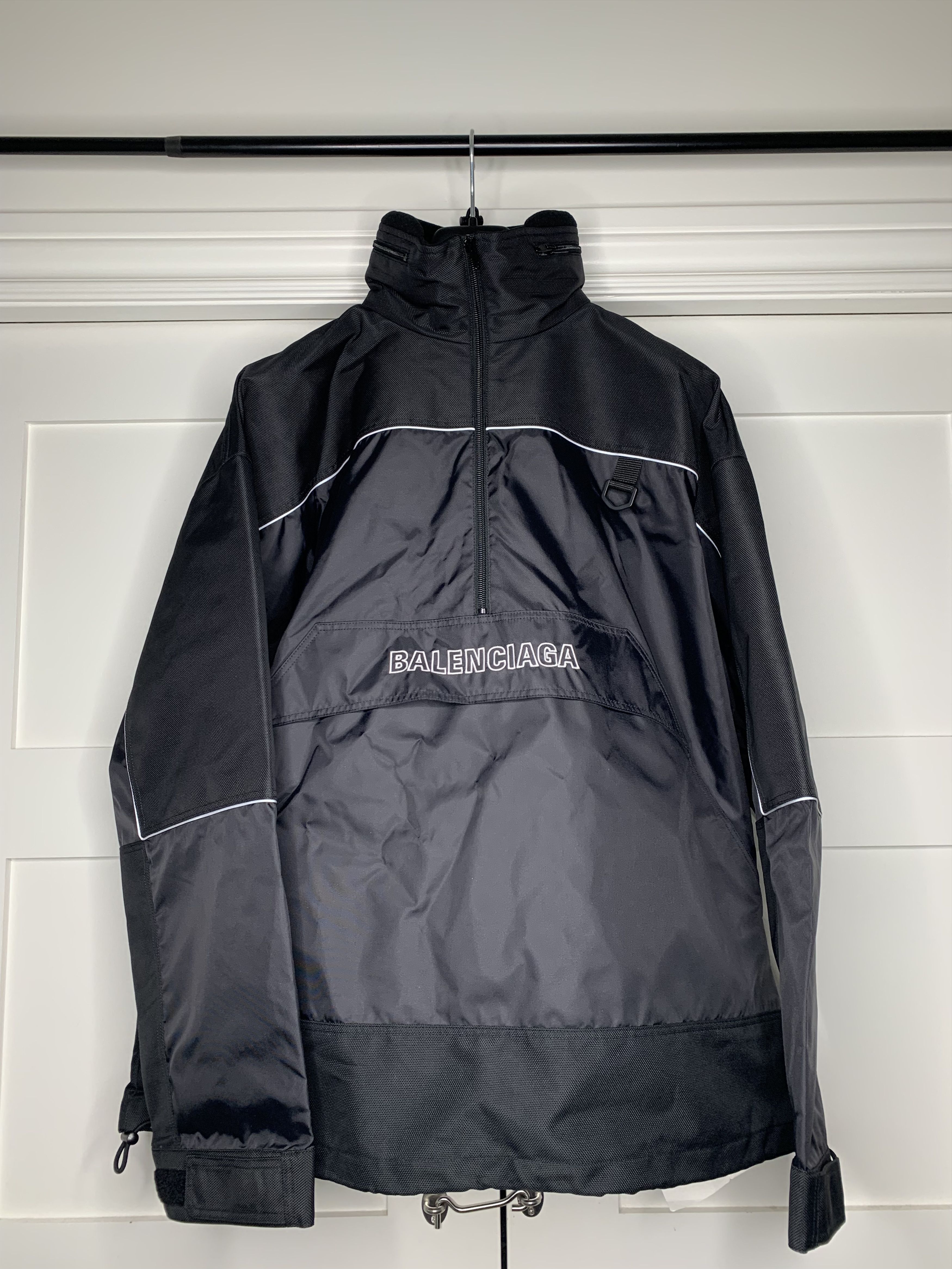 Balenciaga Balenciaga 80s Logo Black Windbreaker Nylon Jacket Size US M / EU 48-50 / 2 - 2 Thumbnail
