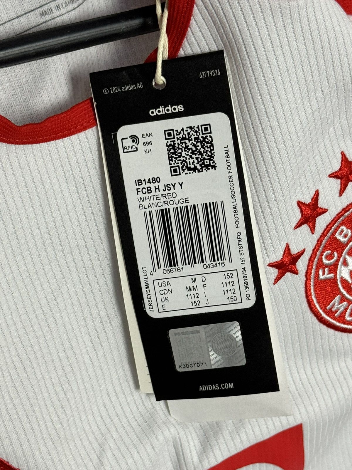 Adidas KIDS New Bayern Munchen 23/24 Home Musiala Football Jersey Size US XS / EU 42 / 0 - 10 Thumbnail