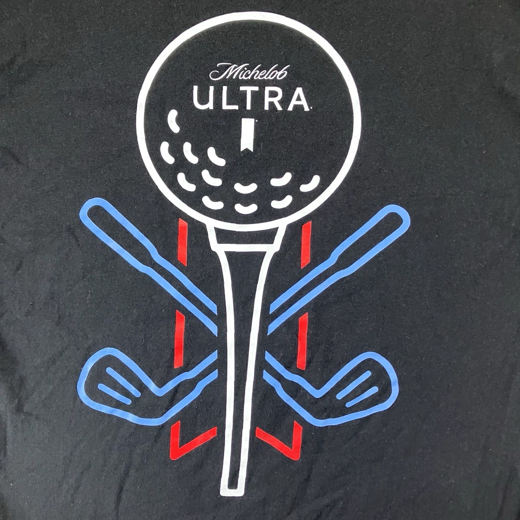 Gildan Michelob Ultra T Shirt Mens Large Golf Logo Black All Cotton Nike Size US L / EU 52-54 / 3 - 3 Thumbnail