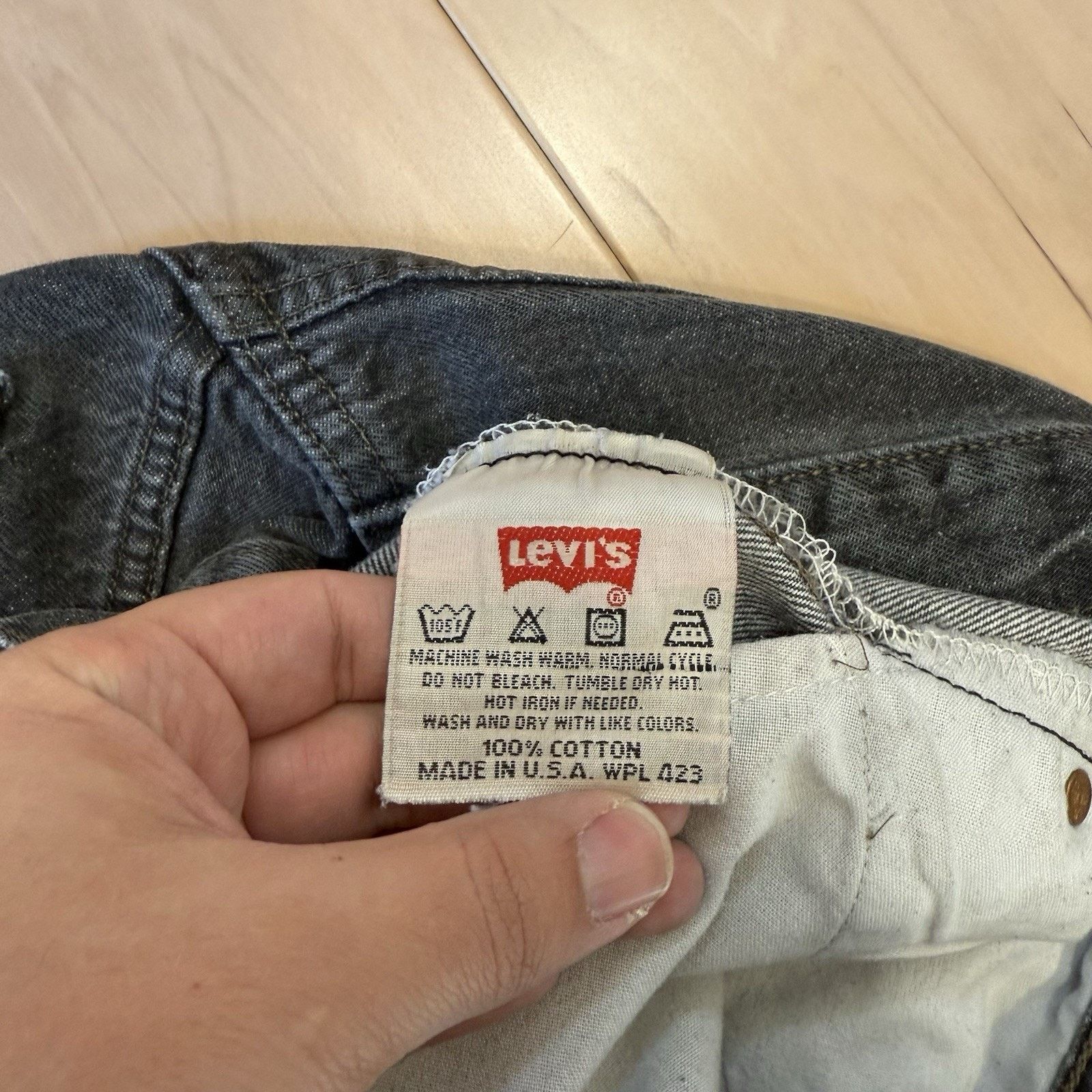Levi's × Vintage Vintage Levis 501 Jeans 30 Black Made In USA 90s Straight Size US 30 / EU 46 - 7 Thumbnail