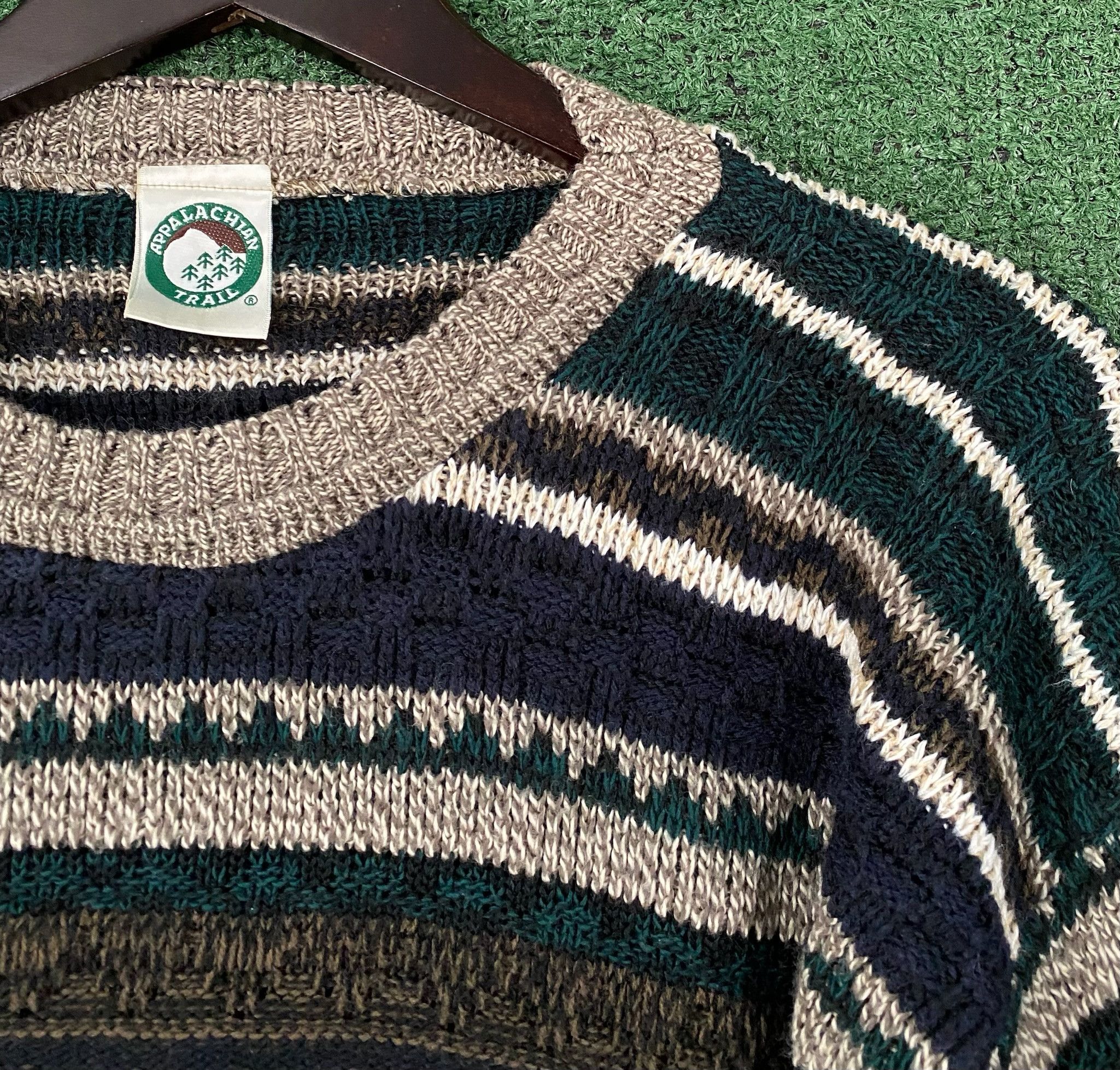 Vintage 90’s Appalachian Trail Patterned Knit Sweater Men’s Large Size US L / EU 52-54 / 3 - 2 Thumbnail