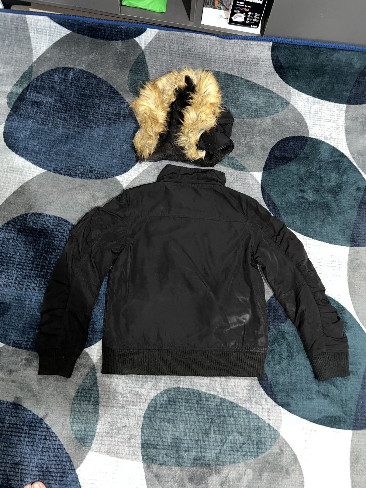 GOA 1990s Sureve - Fur Apocalypse Style Boxy Flight Jacket Size US L / EU 52-54 / 3 - 4 Thumbnail