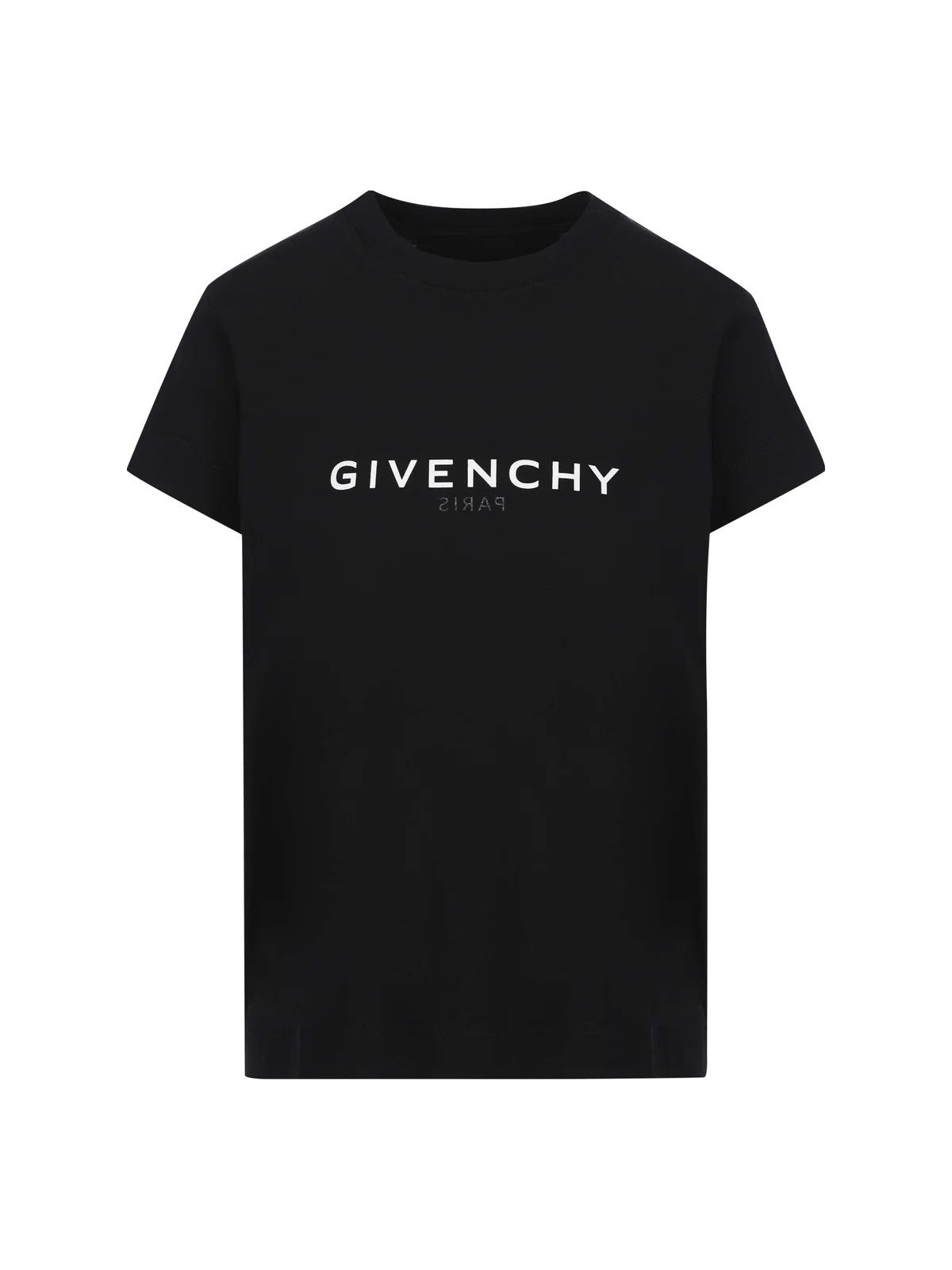 Givenchy o1srvl11e0725 Logo Printed Reverse Crewneck T-Shirt in Black Size XS / US 0-2 / IT 36-38 - 1 Thumbnail