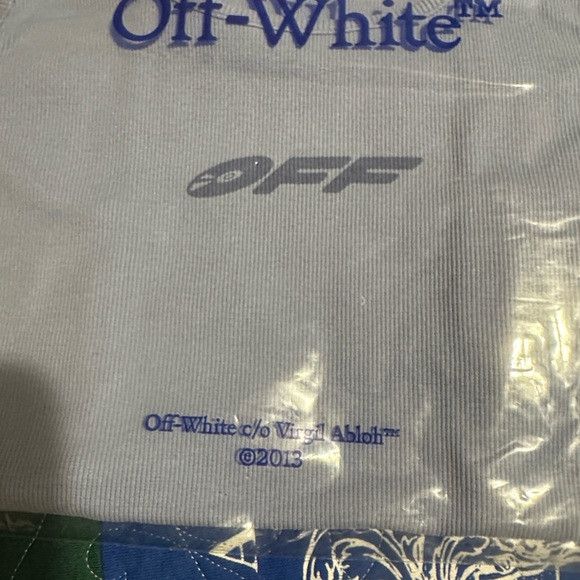Off-White Off-White Stretch Cotton Logo Tan Blue L Size US L / EU 52-54 / 3 - 11 Thumbnail