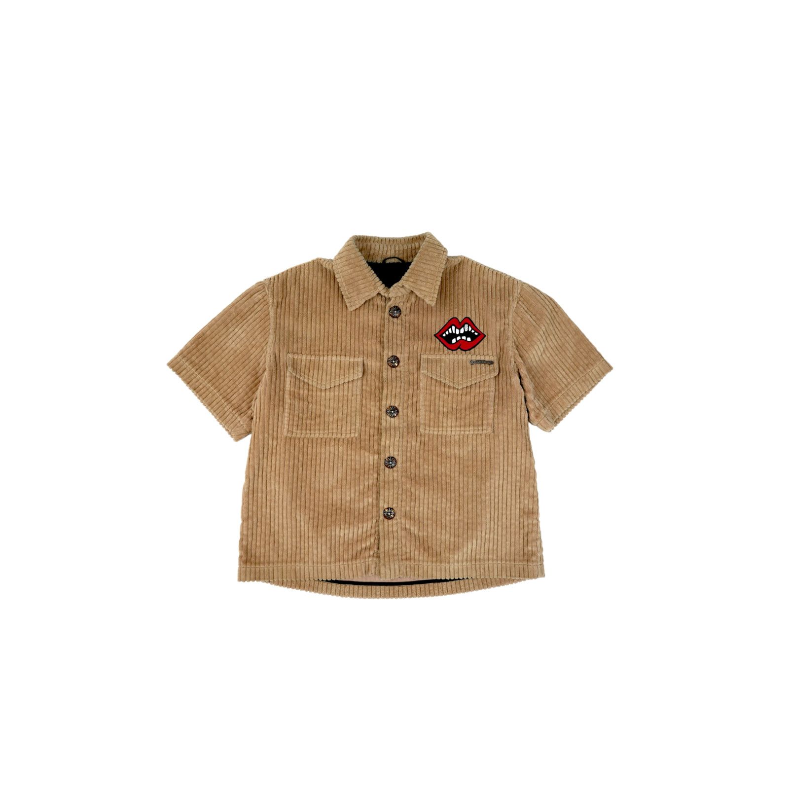 Chrome Hearts Matty Boy Tan Chomper Patch Corduroy Shirt Size US L / EU 52-54 / 3 - 1 Thumbnail