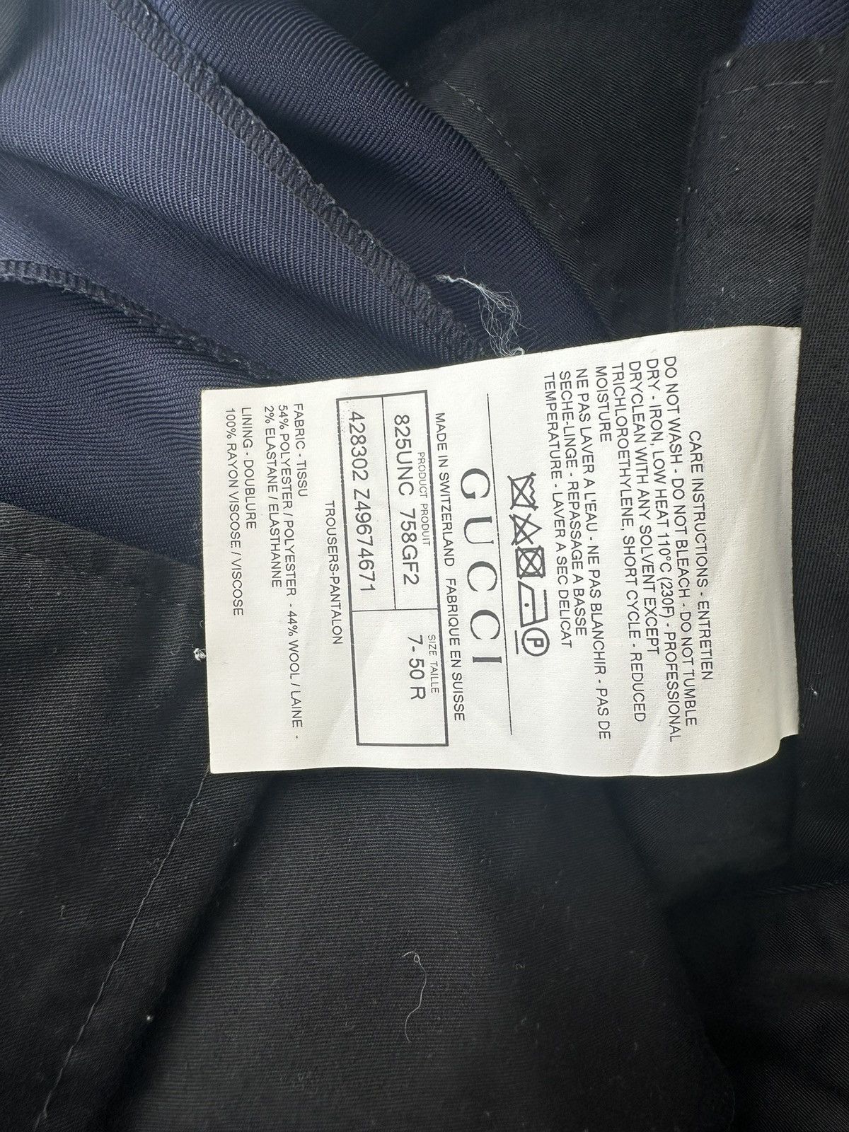 Gucci Alessandro Michele Navy Pants w/ White Pipping Size US 36 / EU 52 - 5 Thumbnail
