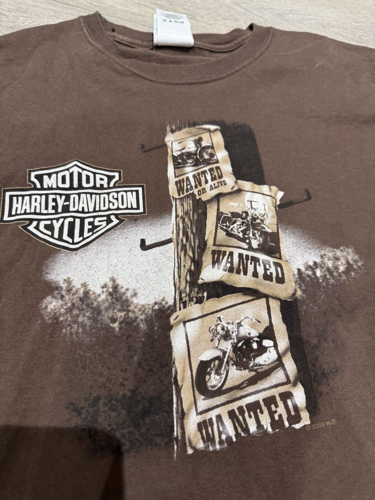 Harley Davidson × Vintage Vintage Brown Harley “Roadrunner” Tee Size US L / EU 52-54 / 3 - 2 Thumbnail