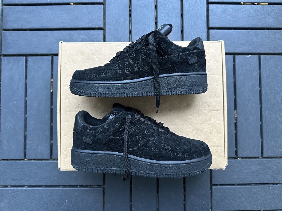 Louis Vuitton Louis Vuitton Nike Air Force 1 Low Black Size US 6 / EU 39 - 1 Thumbnail