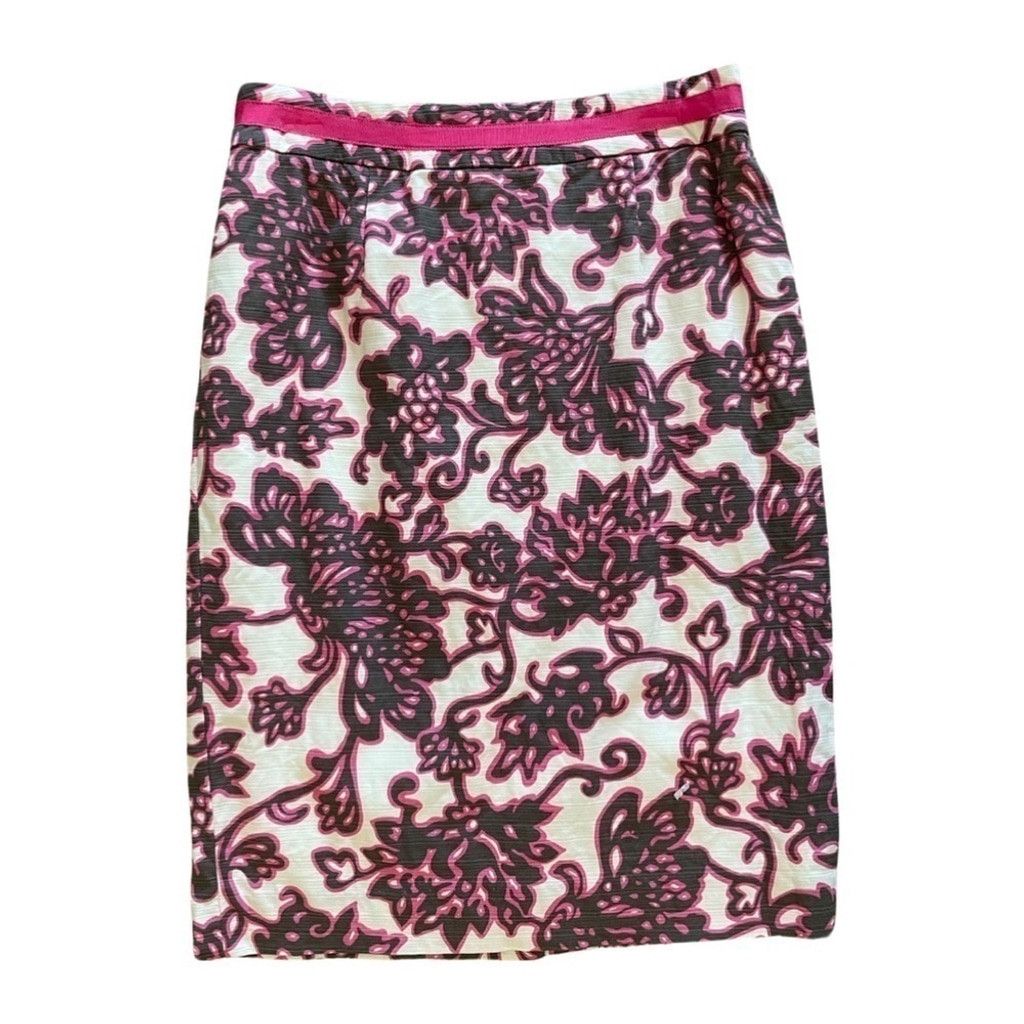 Boden Boden Samantha Lee Pink Floral Skirt Women’s Size 2P. Size 26" / US 2 / IT 38 - 2 Thumbnail